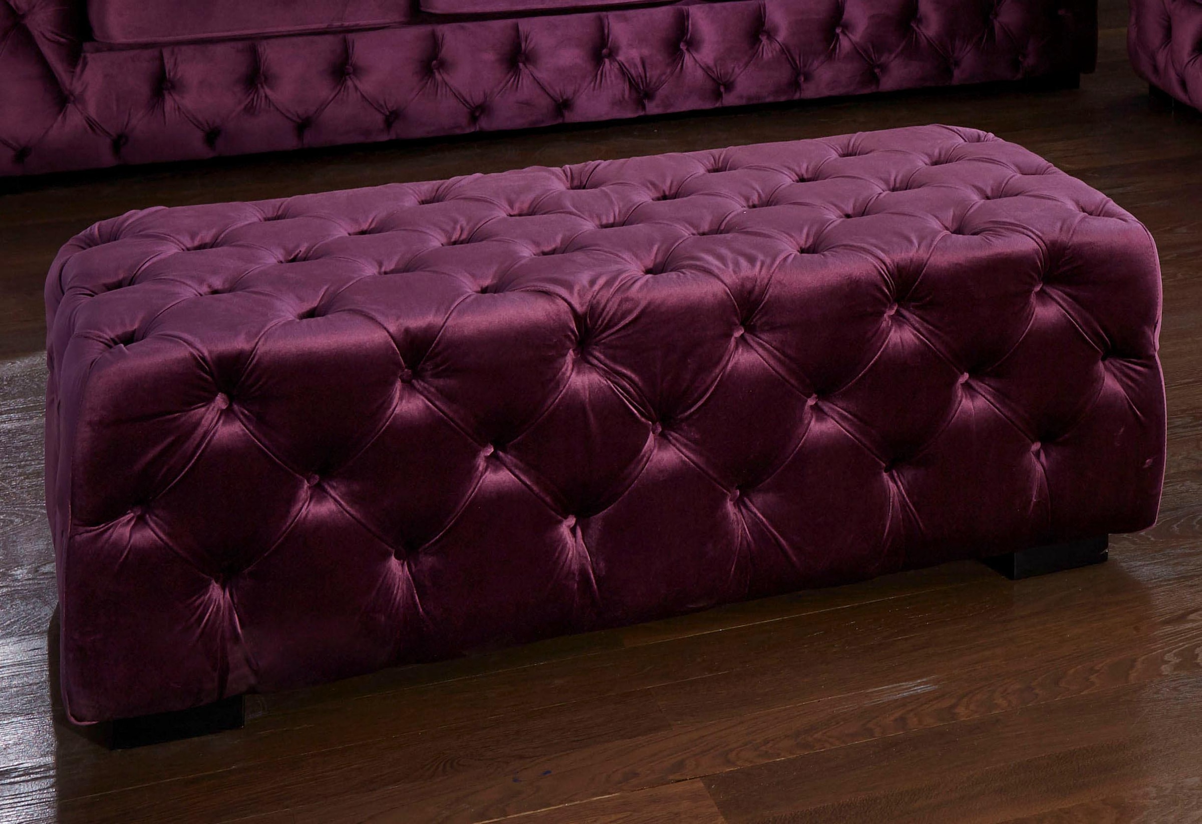 Home affaire Polsterhocker "Kalina", mit klassischer Chesterfield-Knopfheft günstig online kaufen