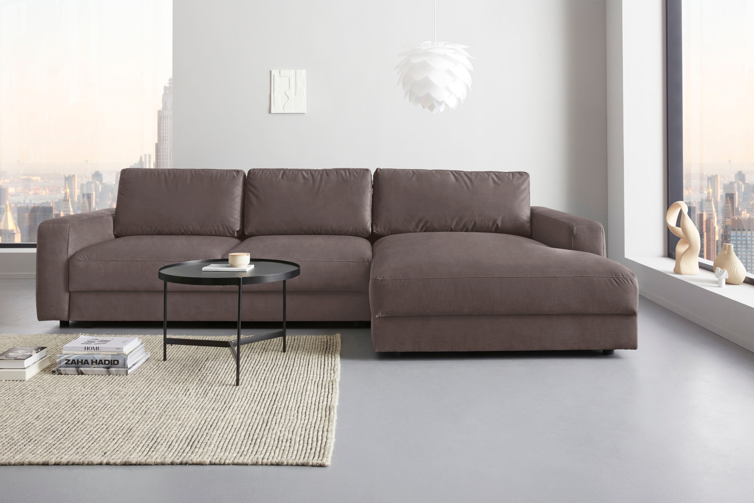 Places of Style Ecksofa "Bloomfield, elegant & edel, viel Platz, Mega Couch günstig online kaufen