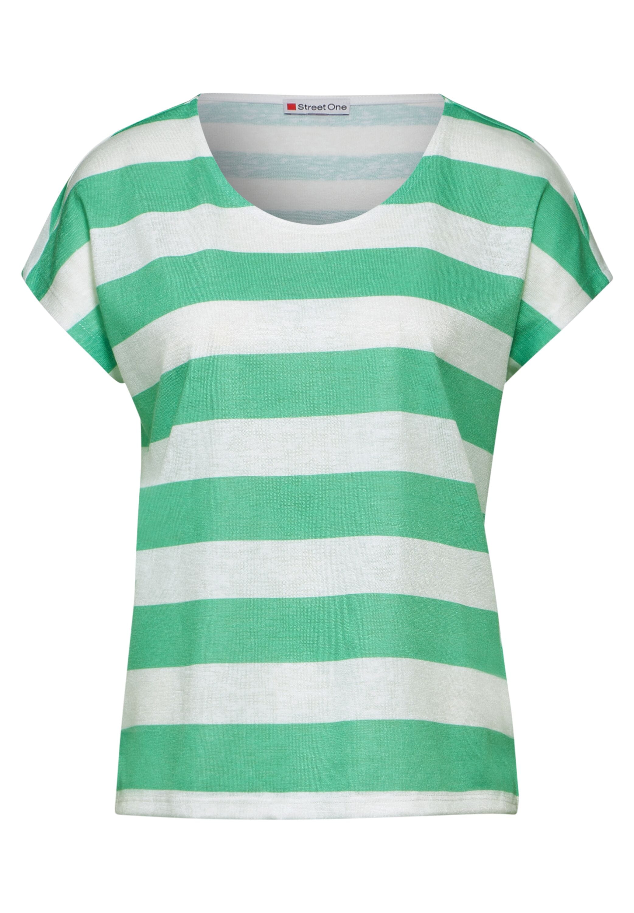STREET ONE Rundhalsshirt, im Streifen-Design