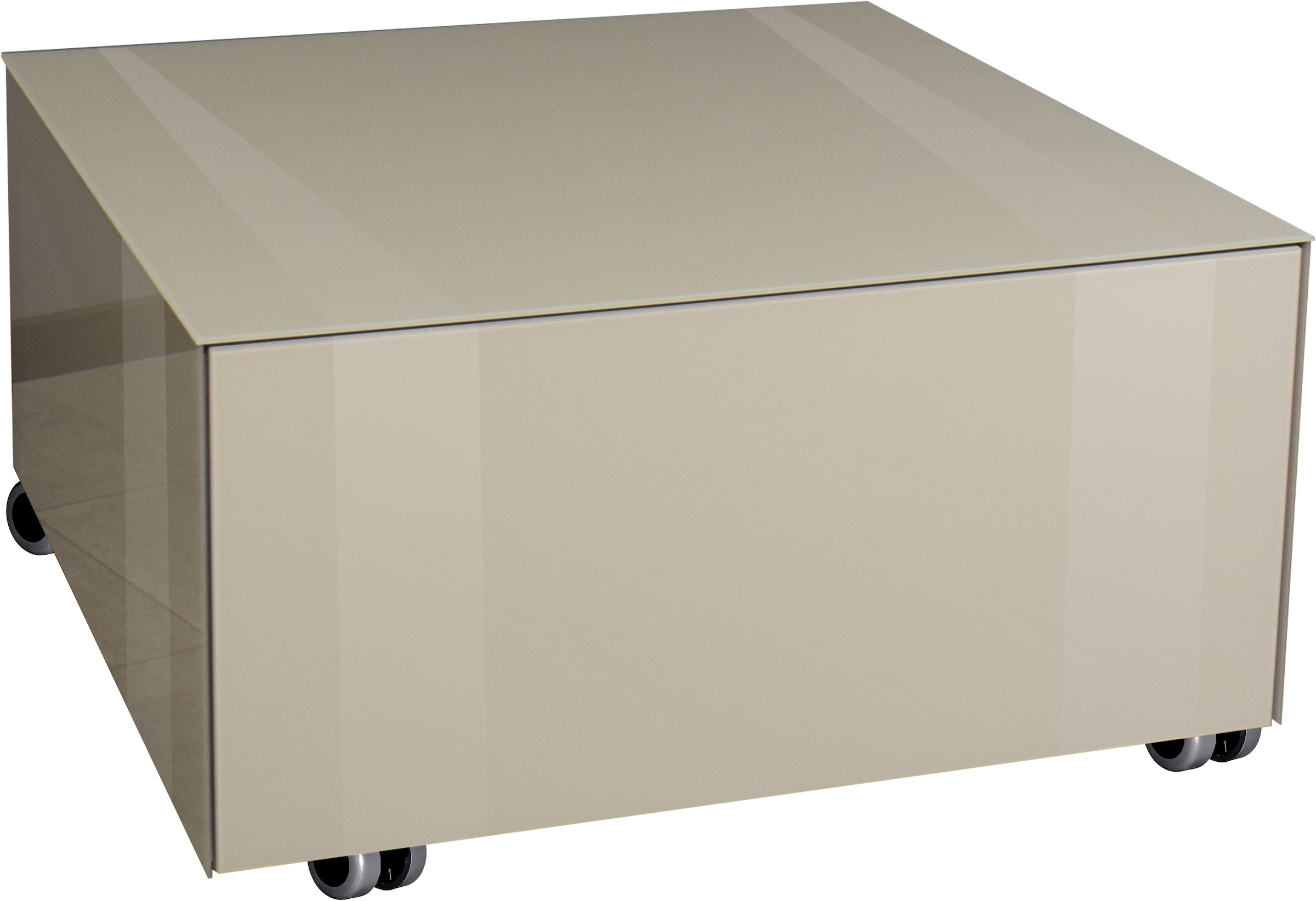 Mäusbacher Couchtisch "Nova" Couchtisch auf Rollen BHT 75/42/75 cm mit 1 Schublade, 1 offenes Fach