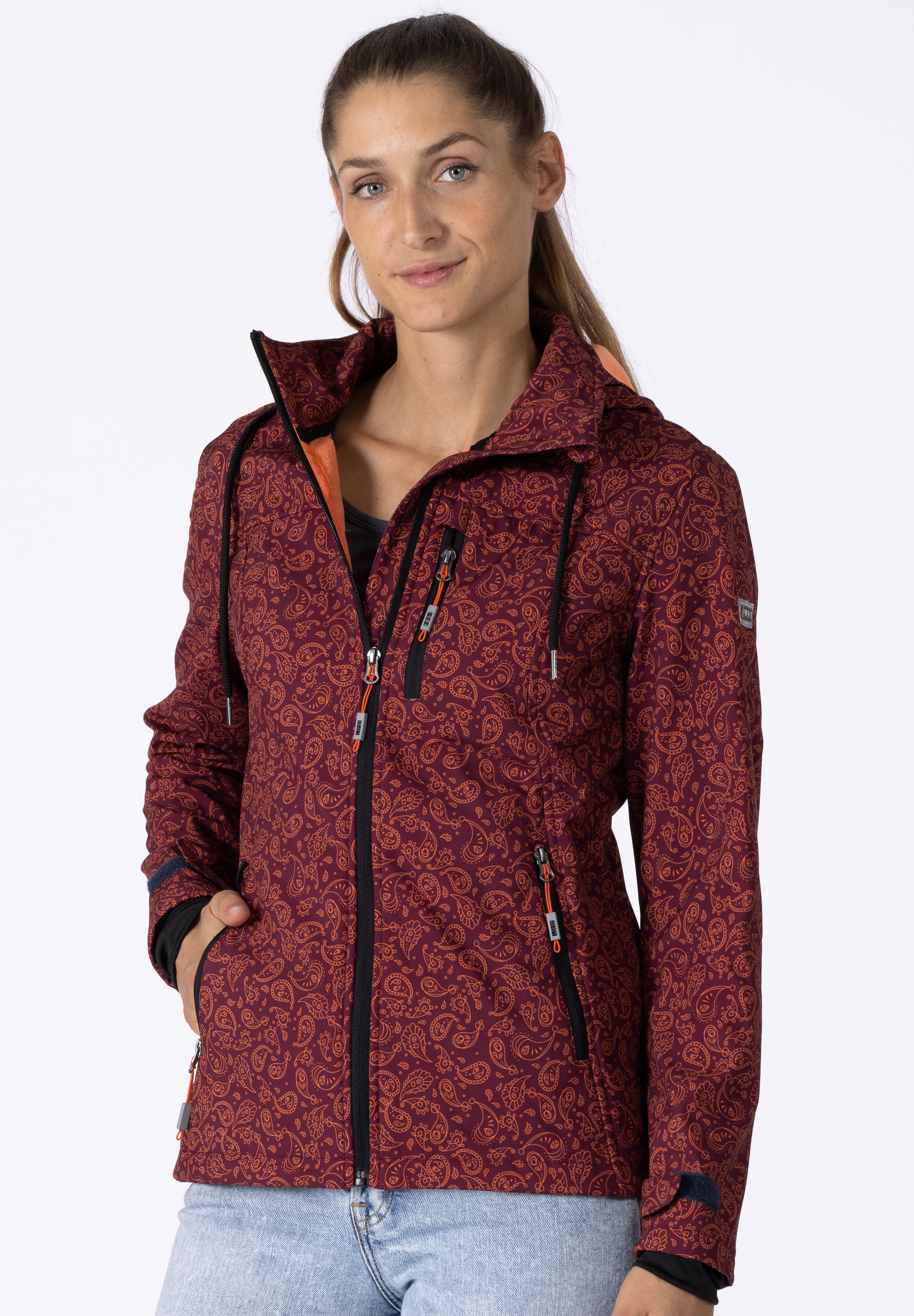 DEPROC Active Softshelljacke "SUN PEAK II WOMEN", mit abnehmbarer Kapuze