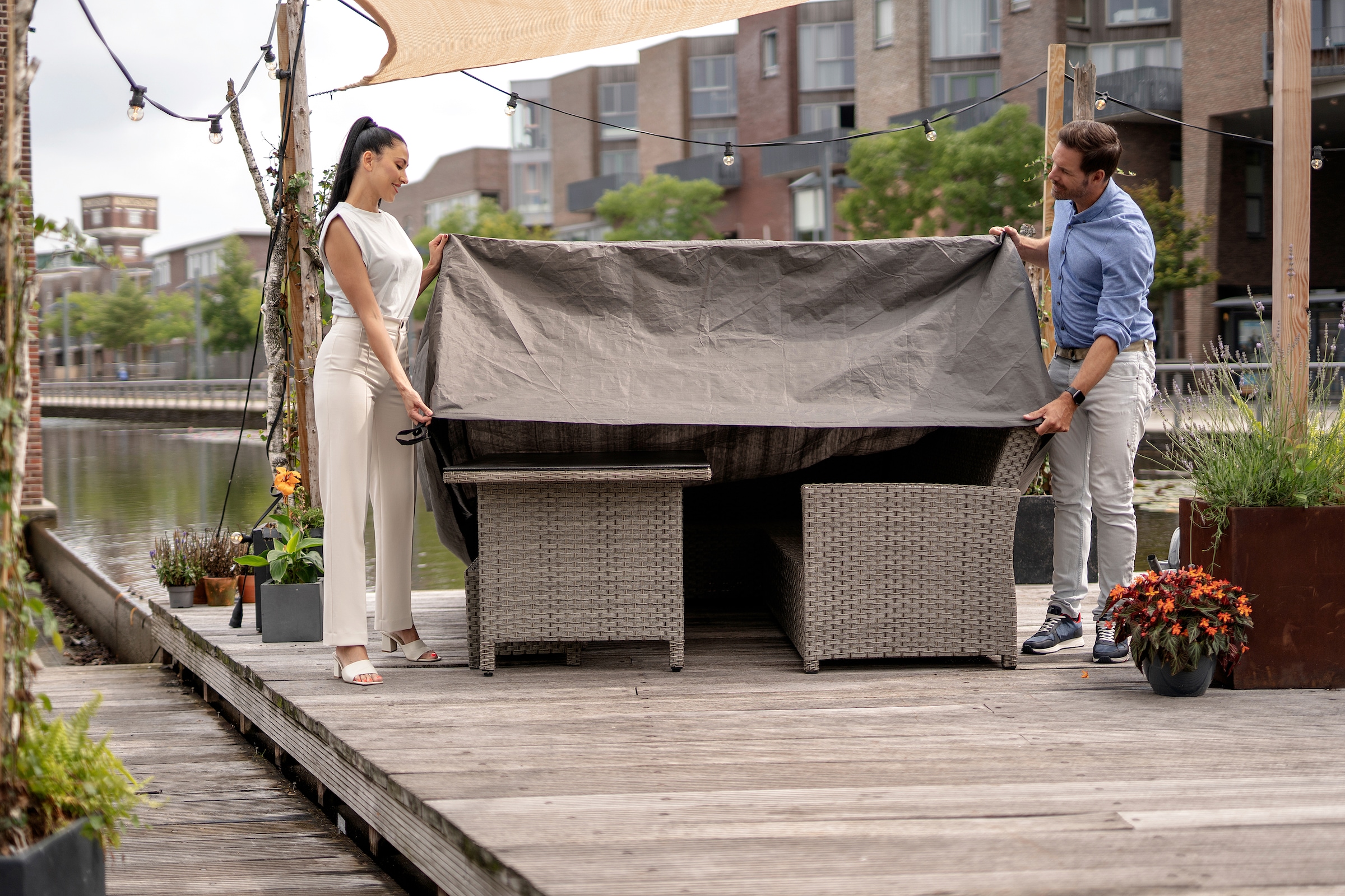 winza outdoor covers Gartenmöbel-Schutzhülle, geeignet für Loungeset, 260x260x95 cm