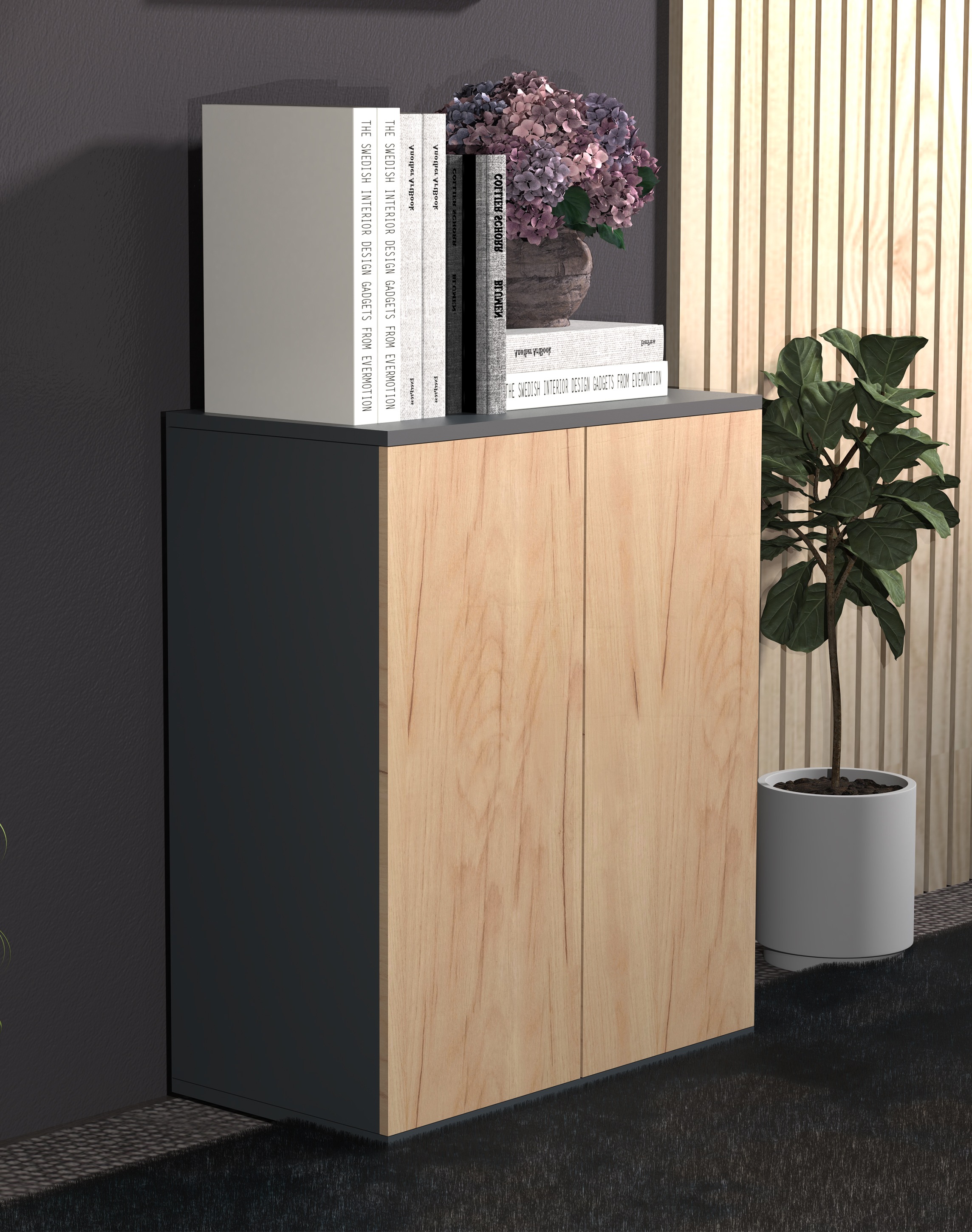 VCM Kommode »Holz Kommode Sideboard Anrichte Dalosa 2 Drehtüren« 1 Stk. tlg.