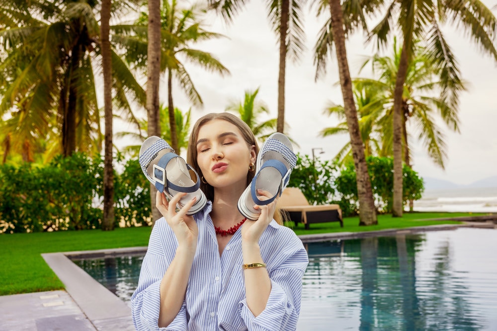 Remonte Keilsandalette »ELLE-Collection«, Sommerschuh, Sandale, Komfortschuh mit praktischen Klettverschlüssen