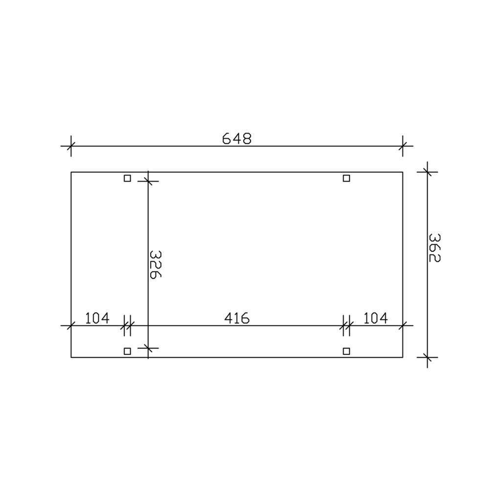 Skanholz Einzelcarport »Westerwald«, Leimholz-Nordisches Fichtenholz, 326 cm, hellbraun