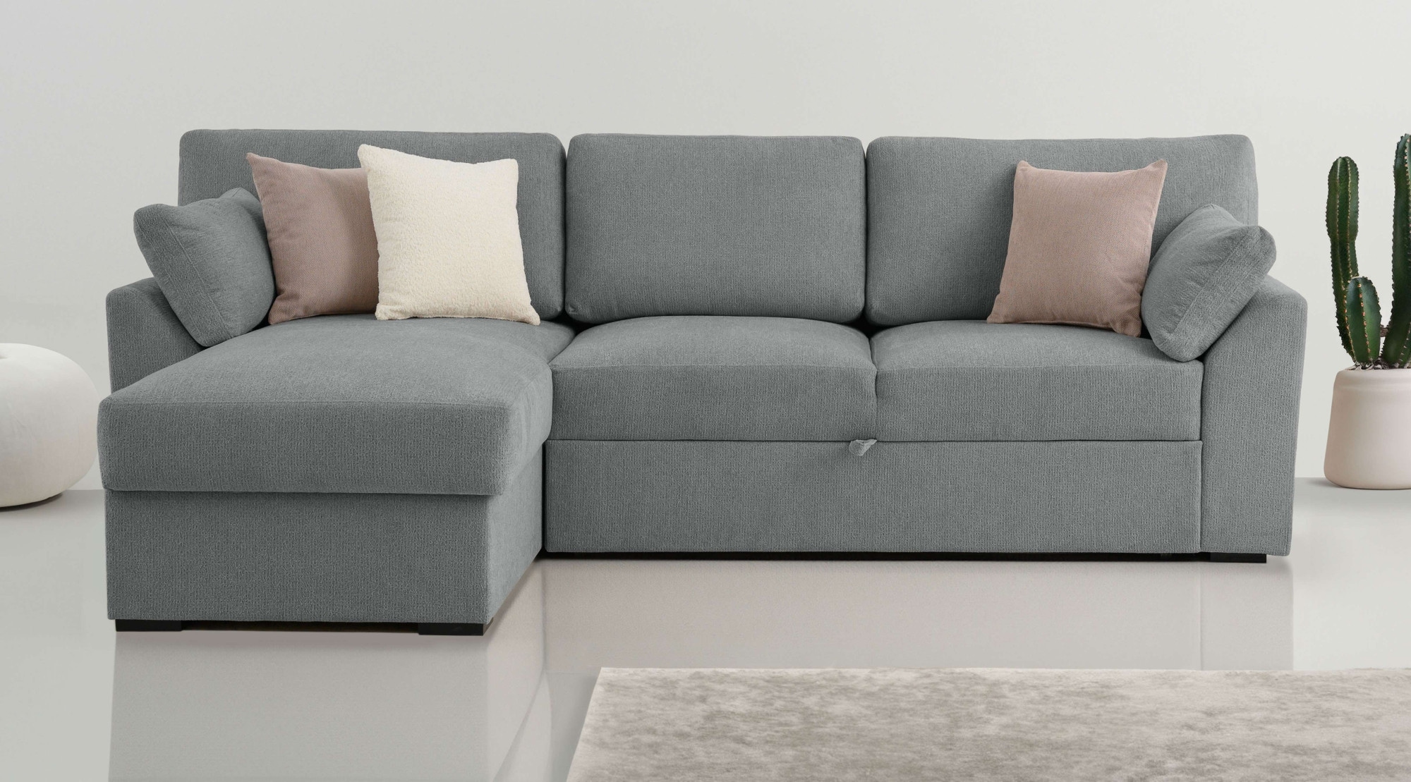 Home affaire Ecksofa "Citry Schlafsofa", Breite 246 cm, Chenille, Bettfunkt günstig online kaufen