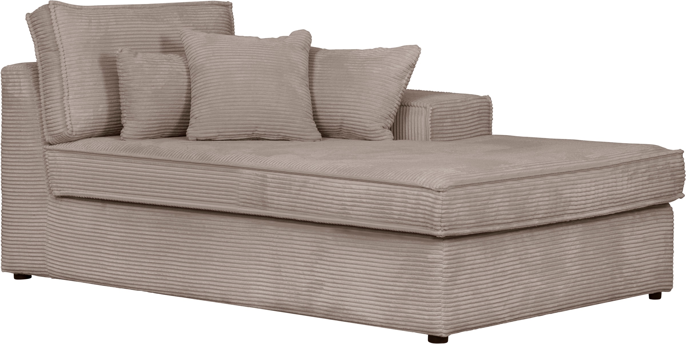 Ottomane OTTO HOME, B:100cm H:75cm T:162cm, grau, Baumwollmix (60% Baumwolle/40% Leinen);Struktur fein (100% Polyester);Samtoptik (100% Polyester),
