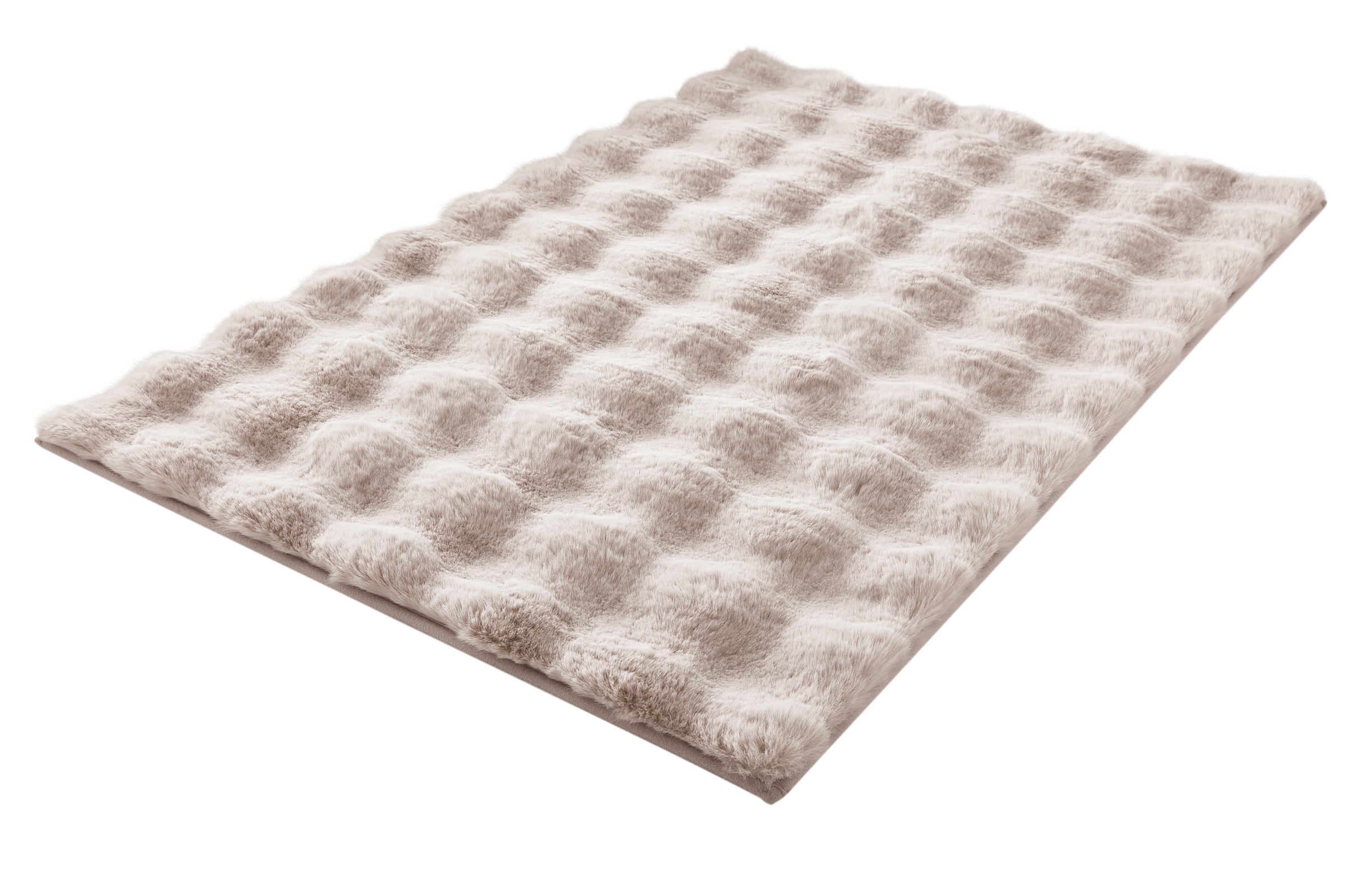 Kleine Wolke Badematte "Cloud, Badvorleger, Badezimmer Teppich" Höhe 28 mm rutschhemmend beschichtet fußbodenheizungsgeeignet Badteppich, Uni Farben, Hoch-Tief Effekt, besonders weich