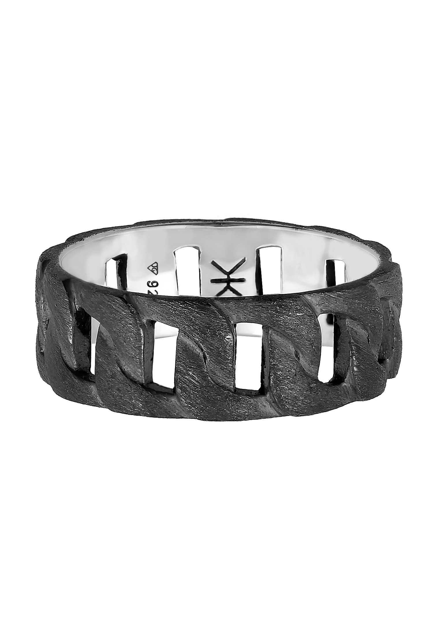 Kuzzoi Silberring »Herren Chunky Chain Look Panzerglieder 925 Silber«
