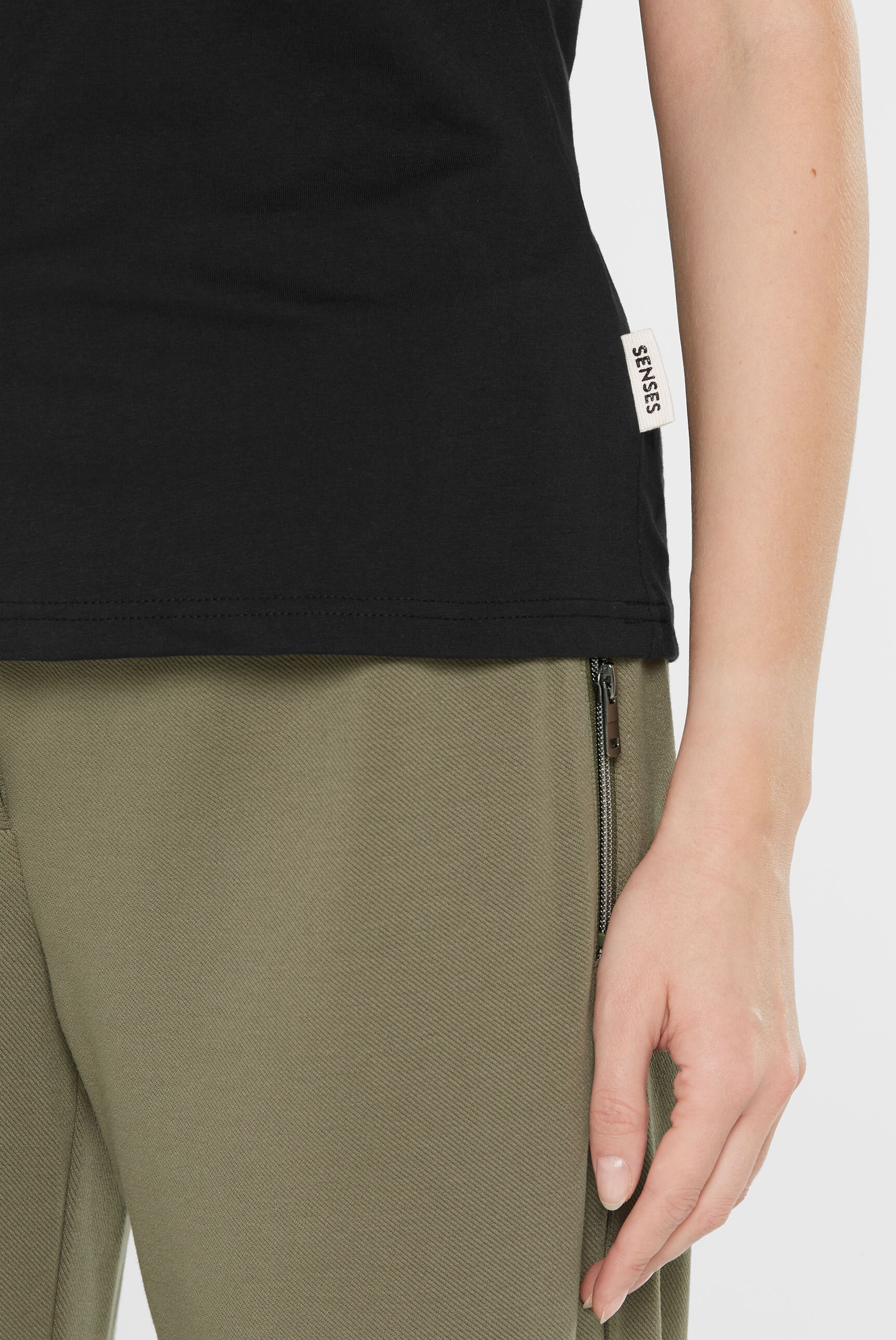 SENSES.THE LABEL Rundhalsshirt, aus Baumwolle