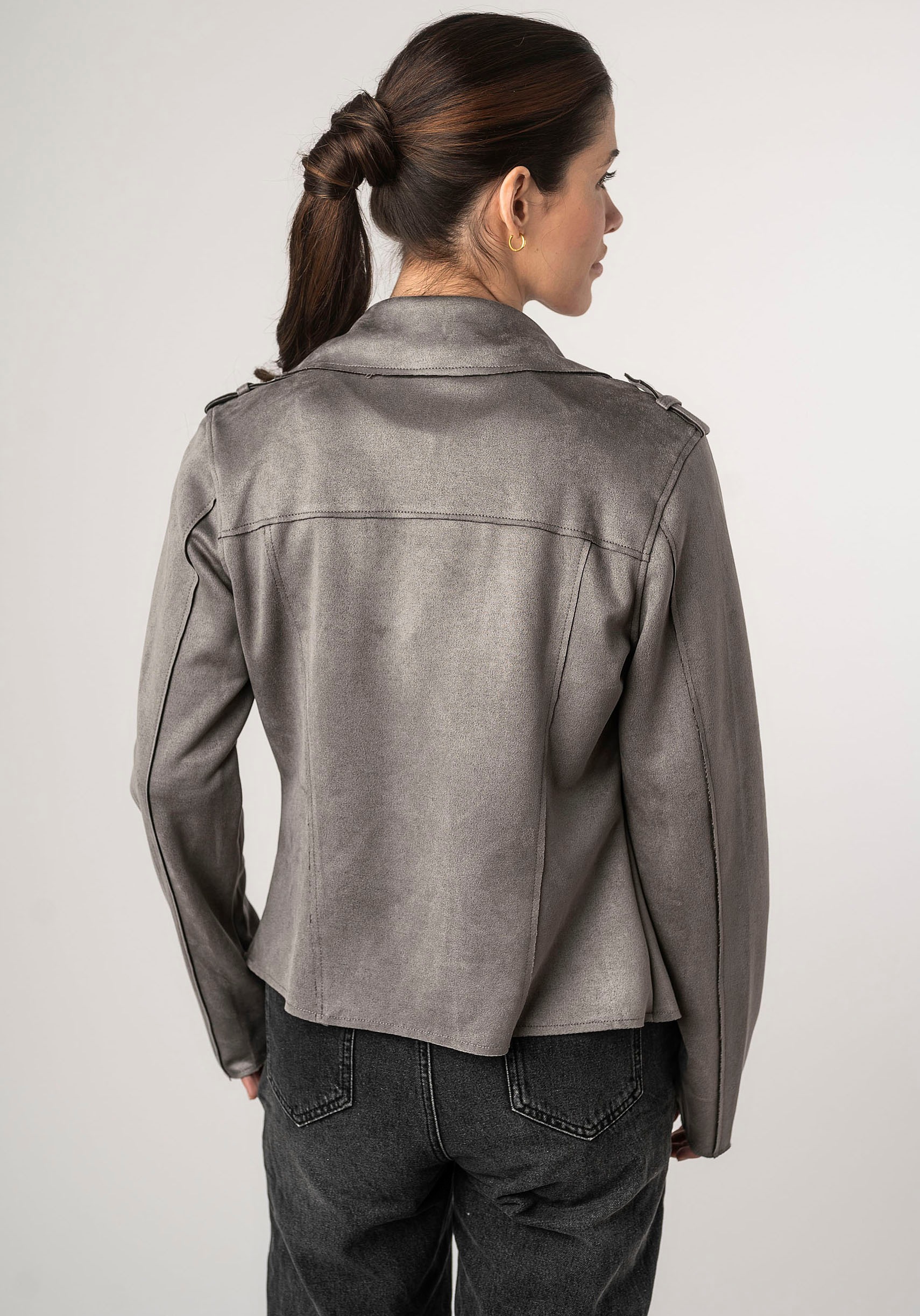 Mauritius Lederimitatjacke »2Wtomiwa« mit Schulterklappen, mit Nieten