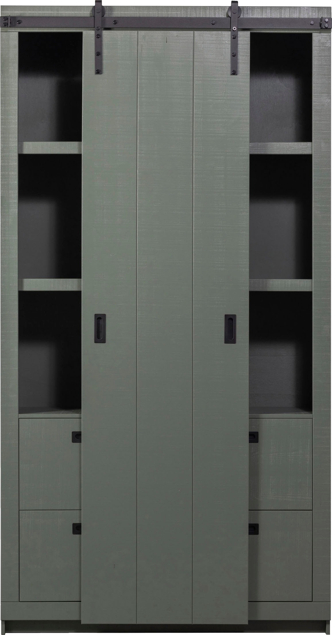 WOOOD Vitrine "Slide, mit Schiebetür", mit 4 Schubkästen, H 230 cm x B 120 günstig online kaufen