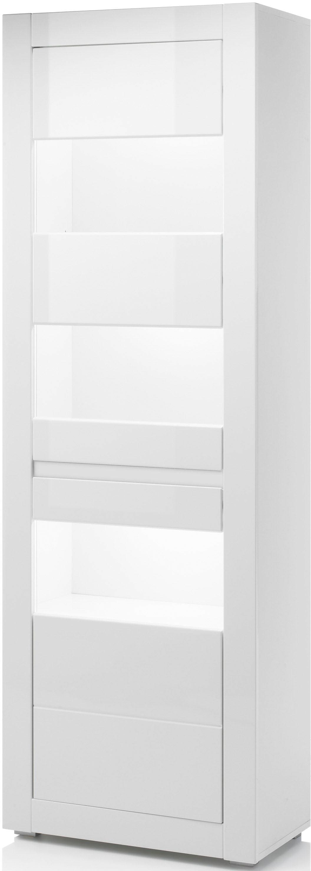 INOSIGN Vitrine »Carat«, Höhe 198 cm, zwei Leisten angeliefert, 1 x grau, 1 x weiss