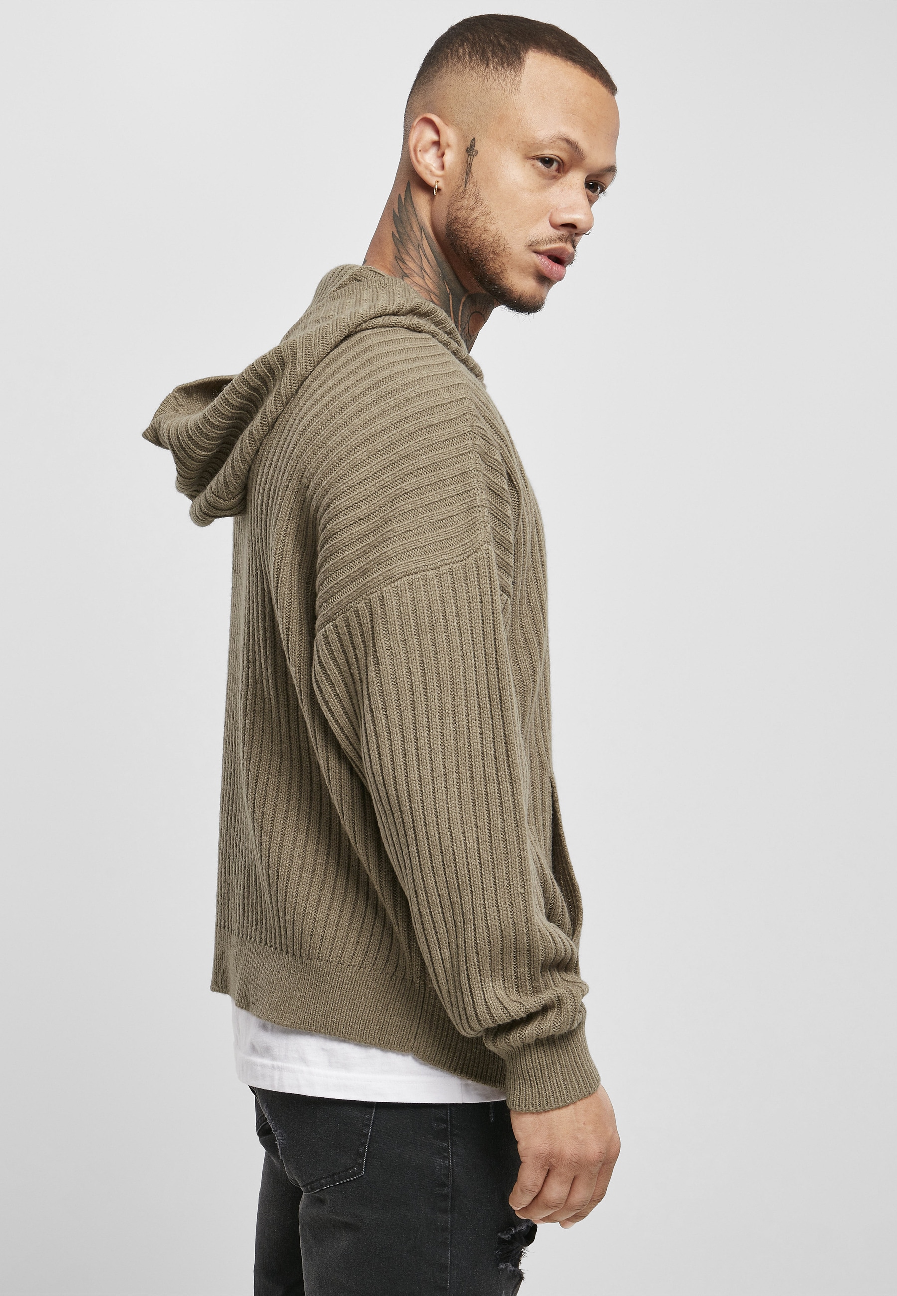 URBAN CLASSICS Kapuzenpullover »Urban Classics Herren Knitted Hoody« 1 Stk.