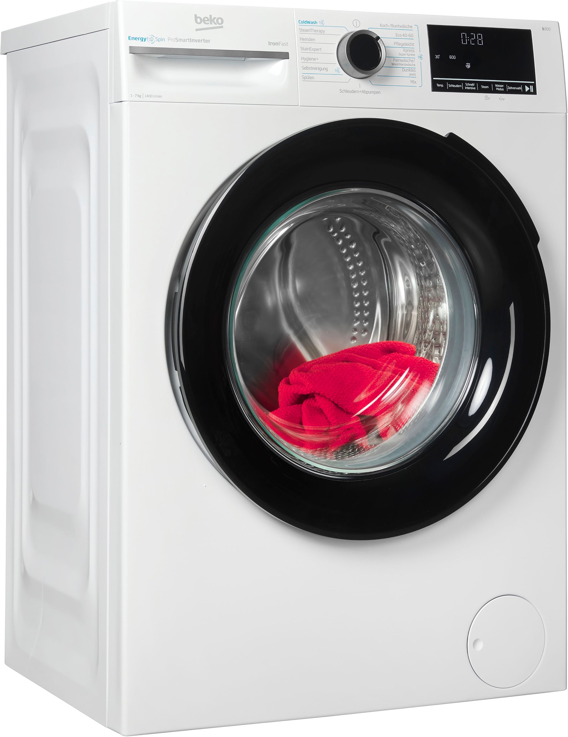 BEKO Waschmaschine "BM3WFU4741N", 7 kg, 1400 U/min, Waschen mit EnergySpin: Bis zu 35 % Energie sparen – nicht nur in Ec