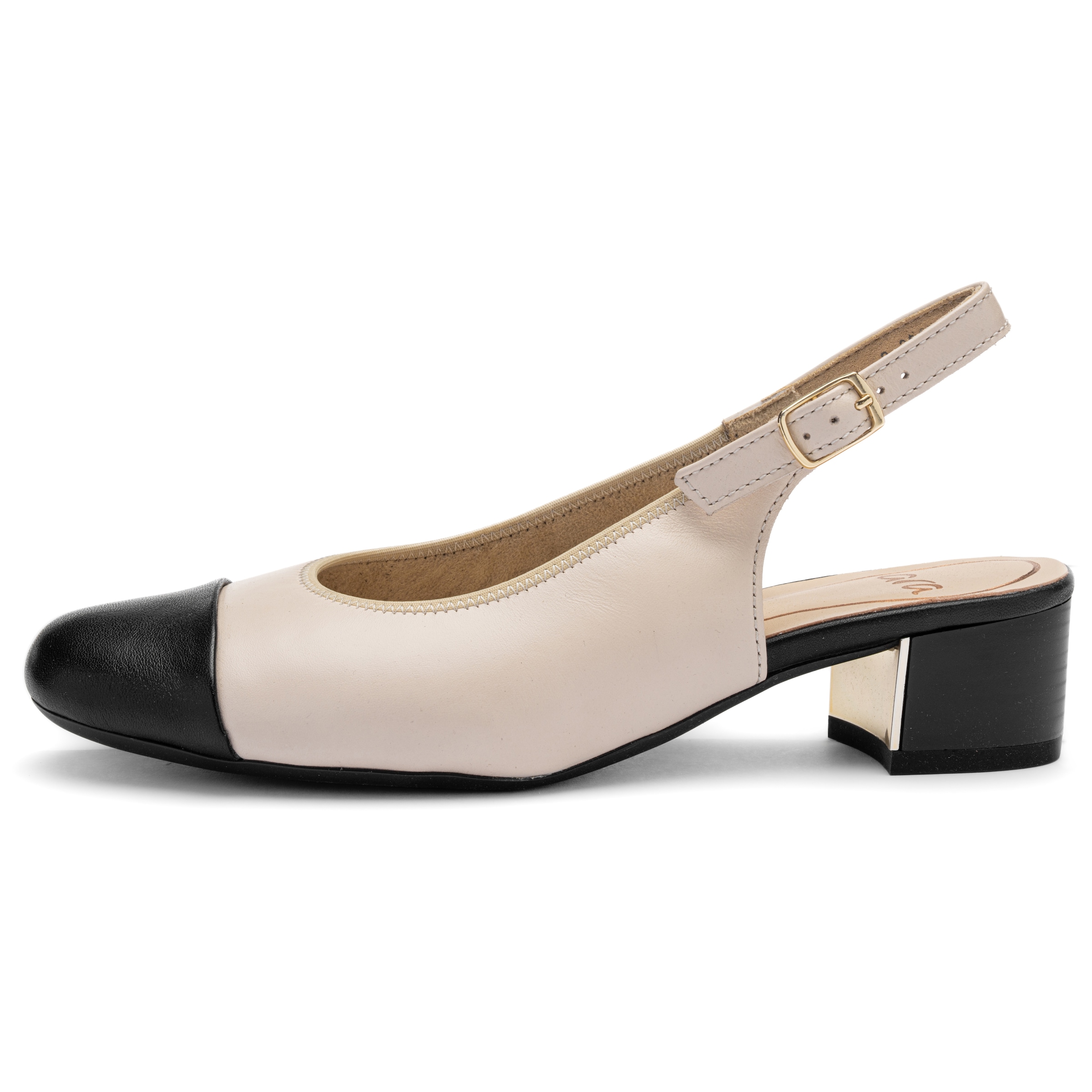 Ara Slingpumps »NIZZA«  , Blockabsatz, Festtagsschuh, Abendschuh, Kontrastbesatz, Weite H