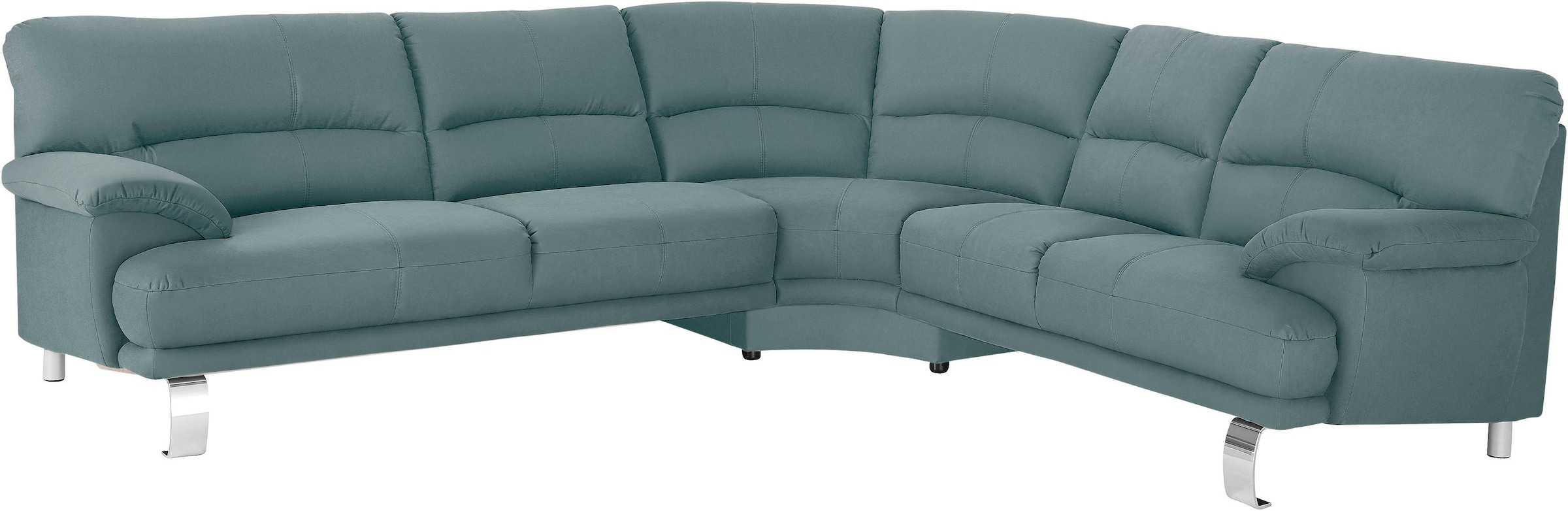 TRENDMANUFAKTUR Ecksofa »Cecilia II, in italienischen Design, bequem, hoher Sitzkomfort, L-Form«, extrabreite Armlehnen für noch mehr Sitzkomfort