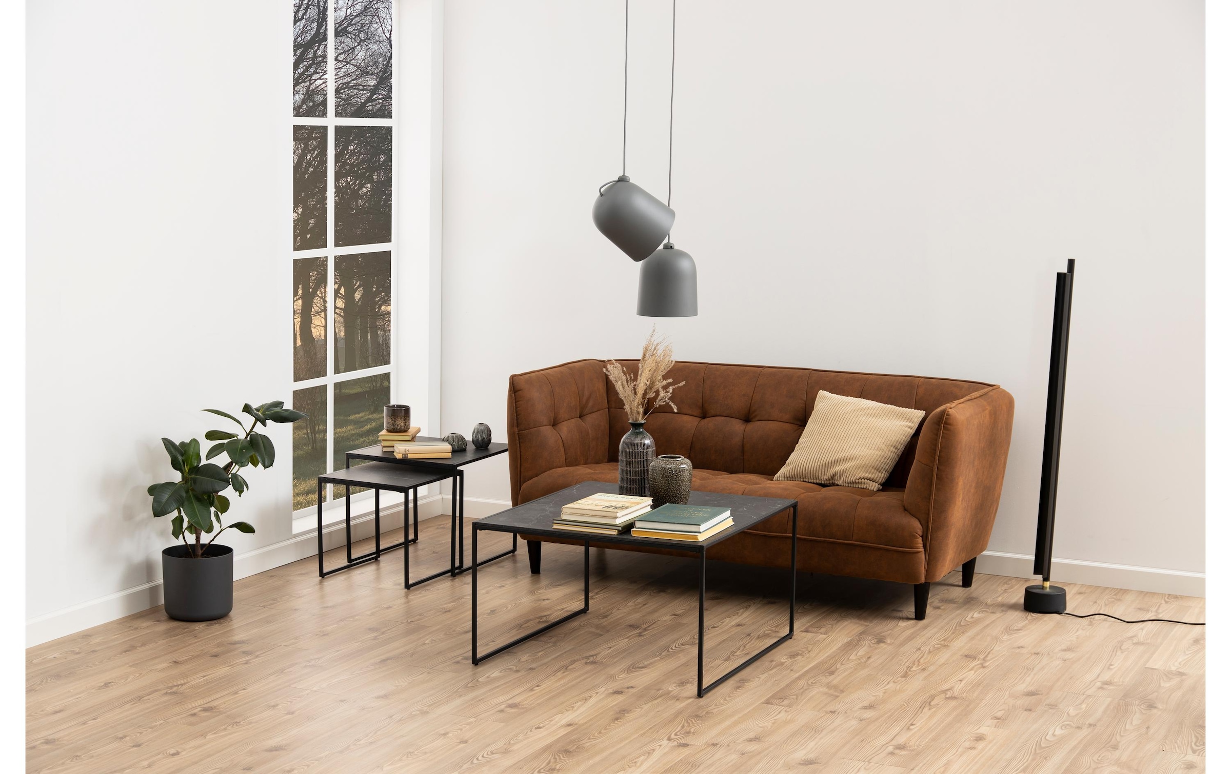 AC Design Beistelltisch »Infinity 2 Stück Schwarz«