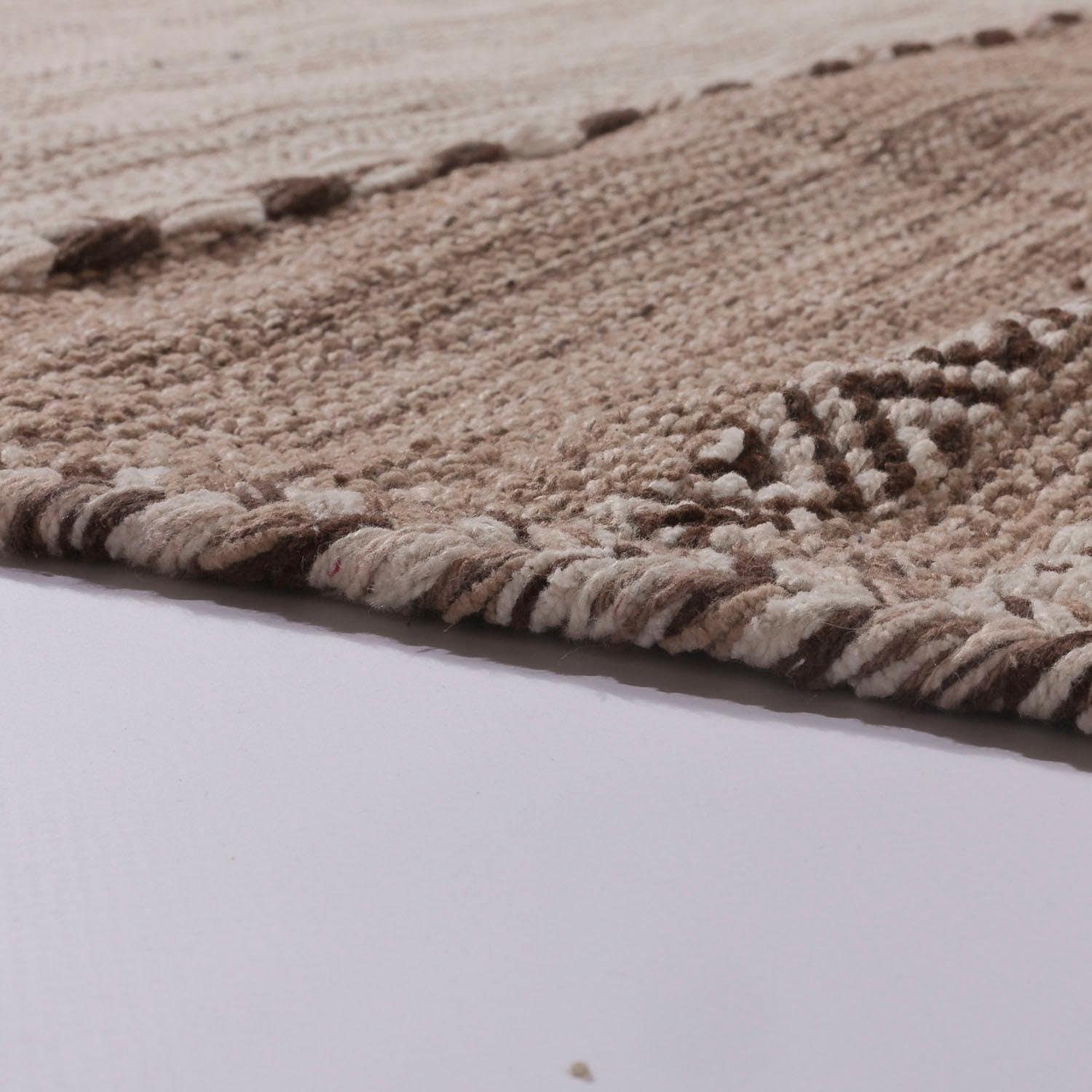 Paco Home Teppich »Kilim 217«, rechteckig, 12 mm Höhe, handgewebter Wendeteppich, reine Baumwolle, gestreift, Wohnzimmer