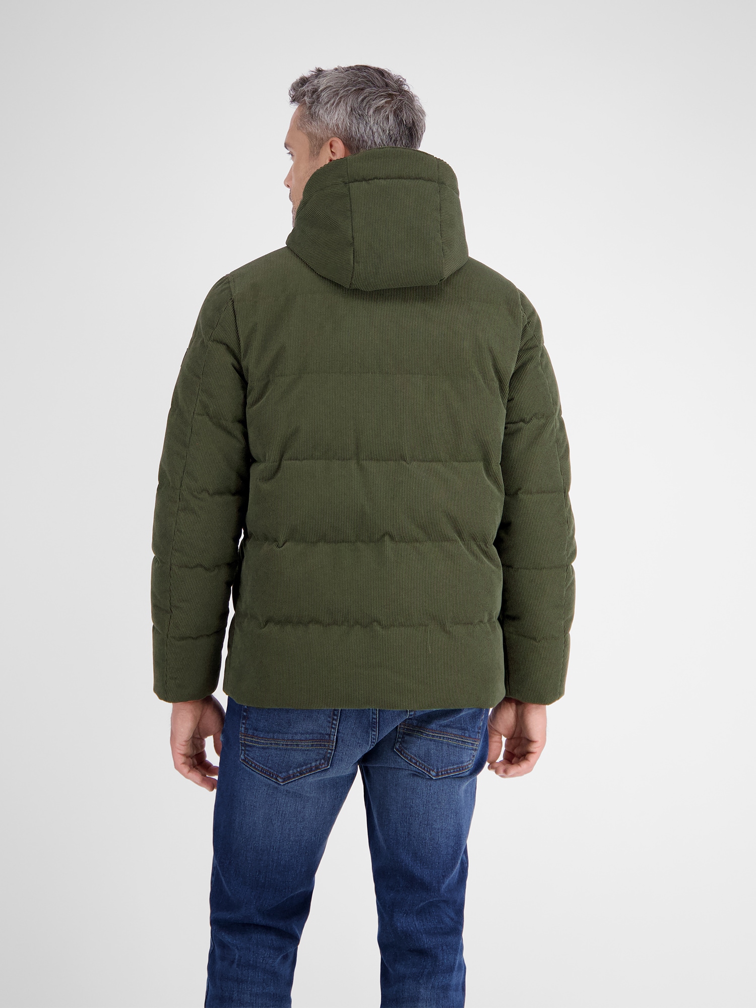 LERROS Steppjacke »LERROS Herren Steppjacke in funktionaler Cord-Optik«, mit Kapuze, Wasser- und windabweisend, atmungsaktiv