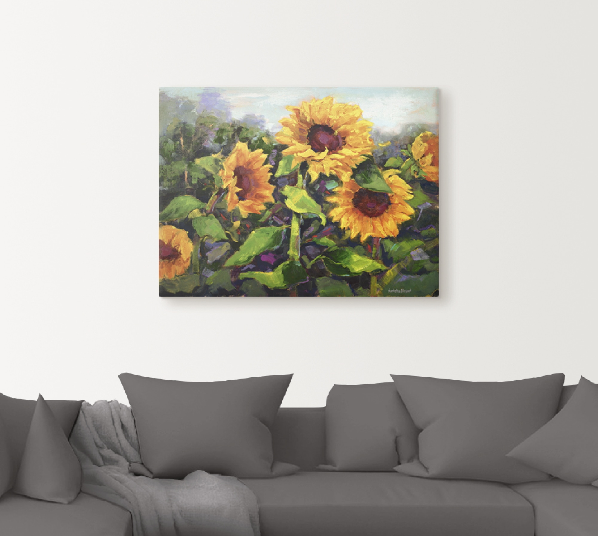 Artland Wandbild »Das Erwachen der Sonnenblumen IV«, Blumen, (1 St.), als Leinwandbild, Poster in verschied. Größen