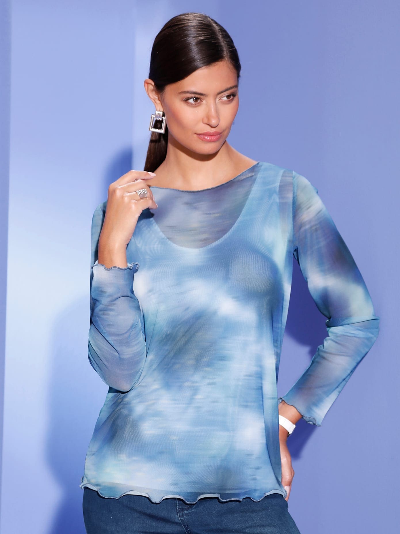 creation L 2-in-1-Shirt "Mesh-Shirt" 1 Stk. tlg. günstig online kaufen