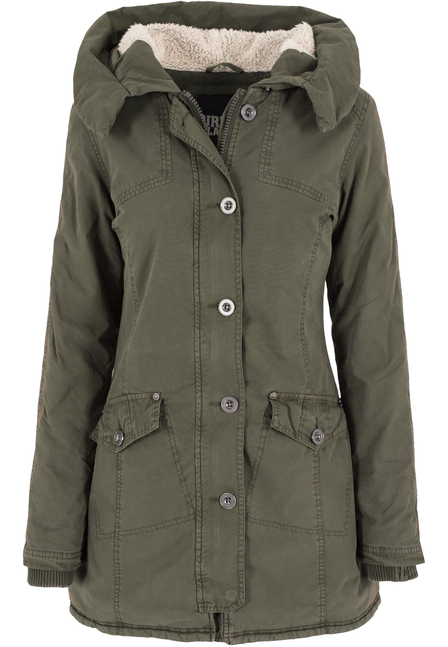 URBAN CLASSICS Winterjacke »Damen Ladies kaufen Washed mit St.), Garment (1 BAUR online | Kapuze Long Parka«