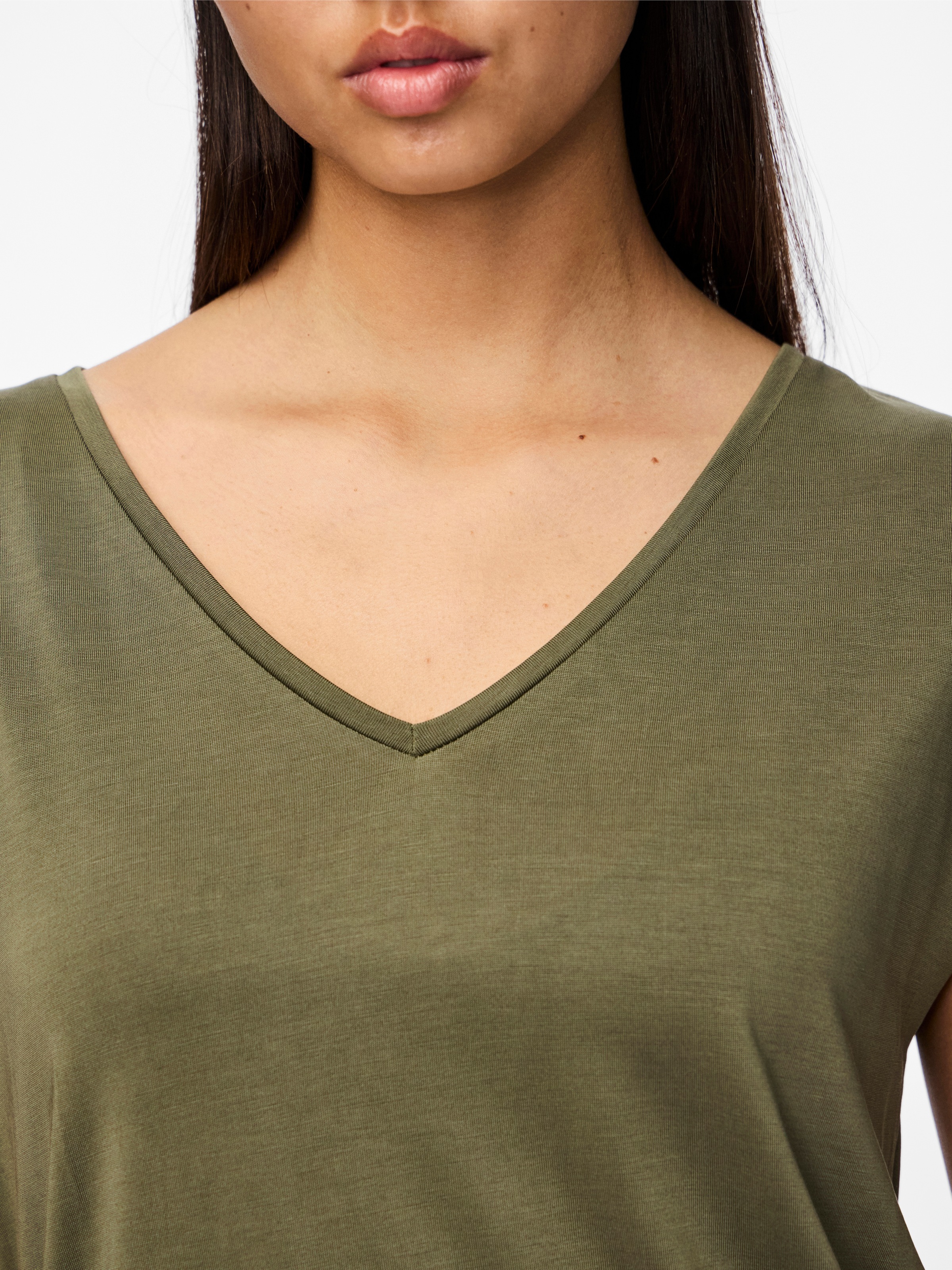 pieces Kurzarmshirt "PCKAMALA TEE NOOS BC" Materialmix, regular fit günstig online kaufen