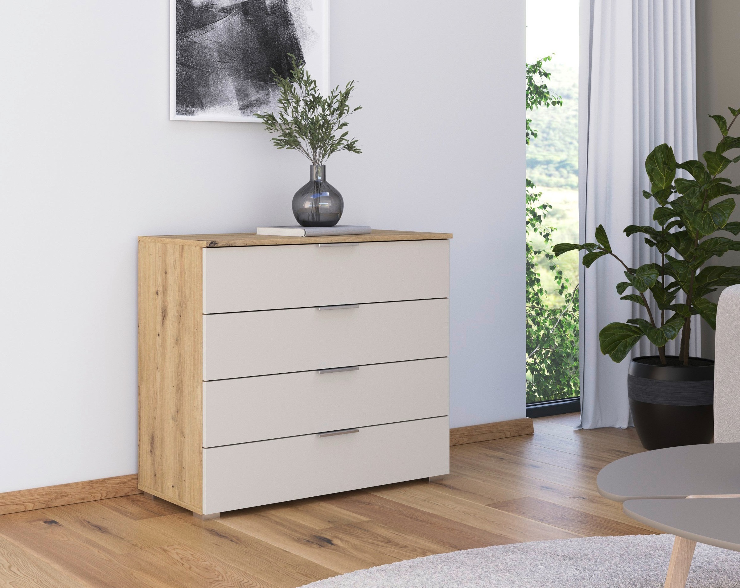 OTTO home "Sideboard Schubladenkommode AGORDO mit Dekor- oder Hochglanzfron günstig online kaufen