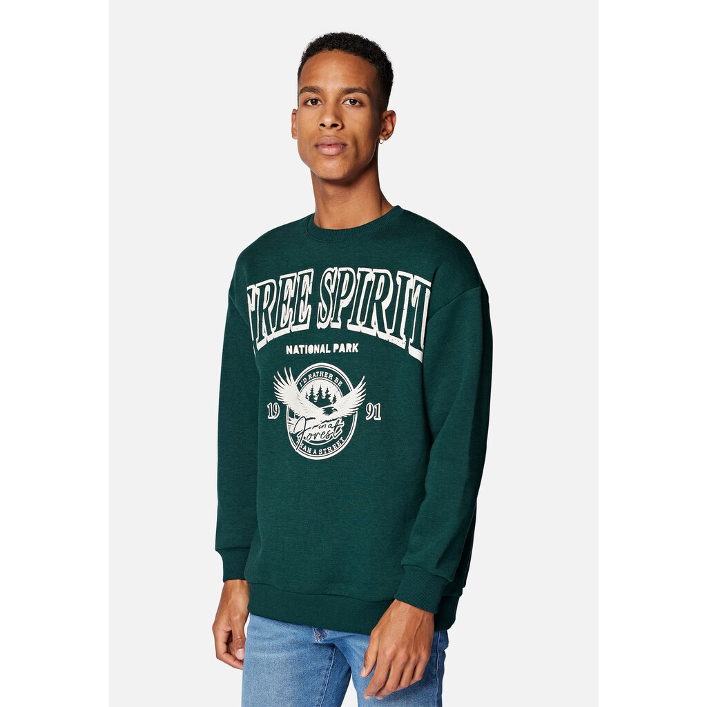 Damenmode Pullover Mavi Rundhalspullover »FREE SPIRIT SWEATSHIRT«, mit Print grün Damenmode Pullover Mavi Rundhalspullover »FREE SPIRIT SWEATSHIRT«, mit Print grün