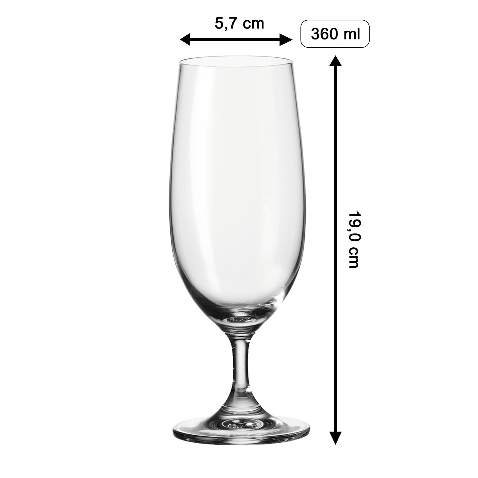 LUXENTU Bierglas »Biertulpe Pilsglas mit Gravur 40. Jubiläum 360 ml transparent«