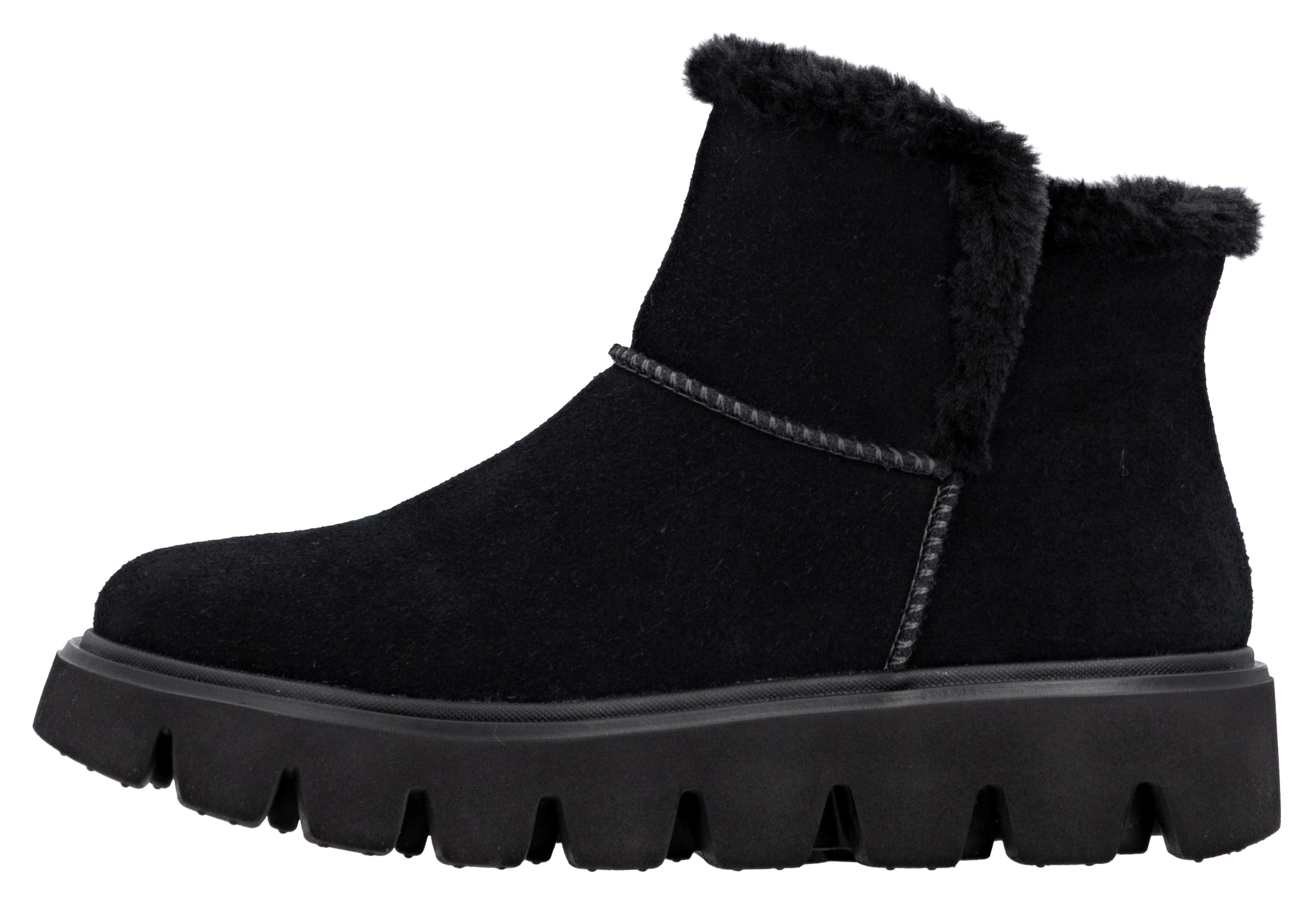 RIEKER Sport Winterboots, Plateaustiefel, Schlupfschuh mit Innenreißverschluss
