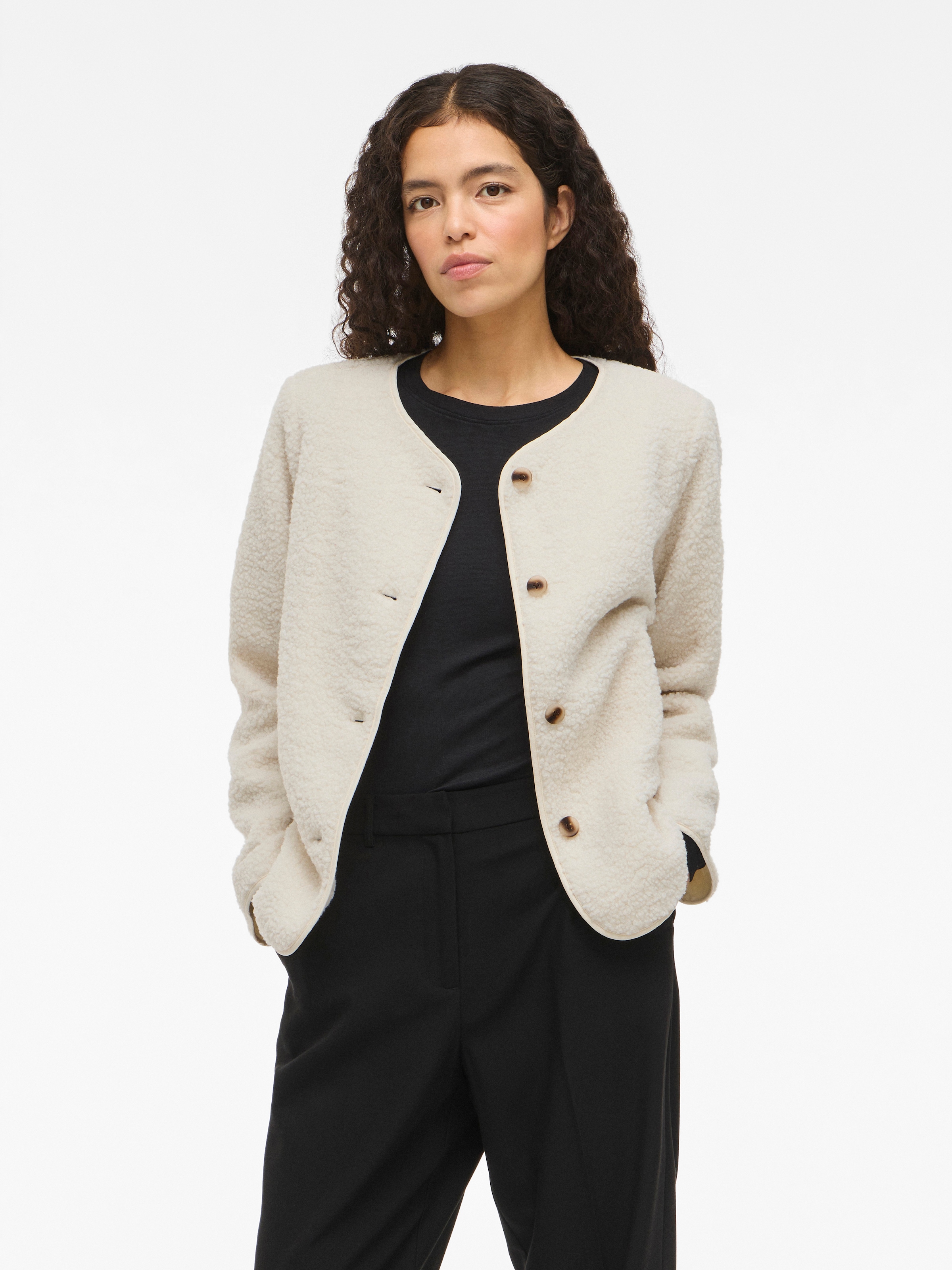 Vila Plüschjacke "VIADA TEDDY JACKET" Kunstfaser günstig online kaufen