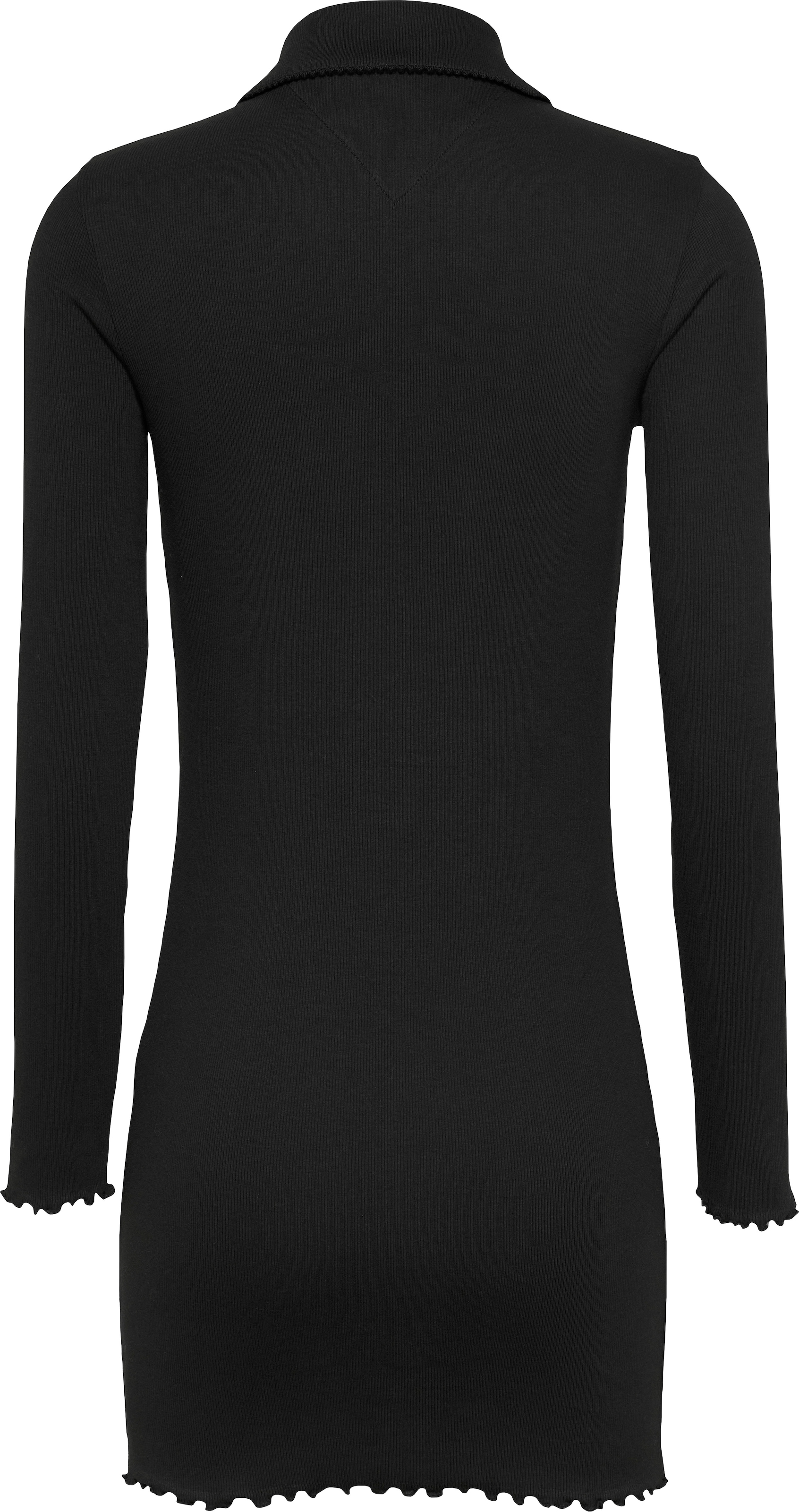 Tommy Jeans Polokleid »TJW LS SCALLOP RIB POLO DRESS«, in Mini-Länge