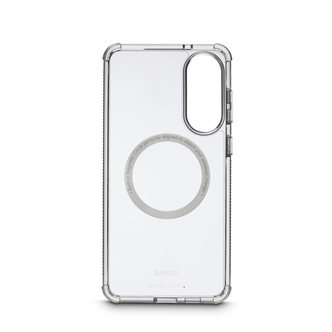 Hama Smartphone-Hülle »Handyhülle magnetisch für Galaxy S25 Edge (für Qi2, D3O, durchsichtig)«, Samsung Galaxy S25 Edge, Wireless-Charging