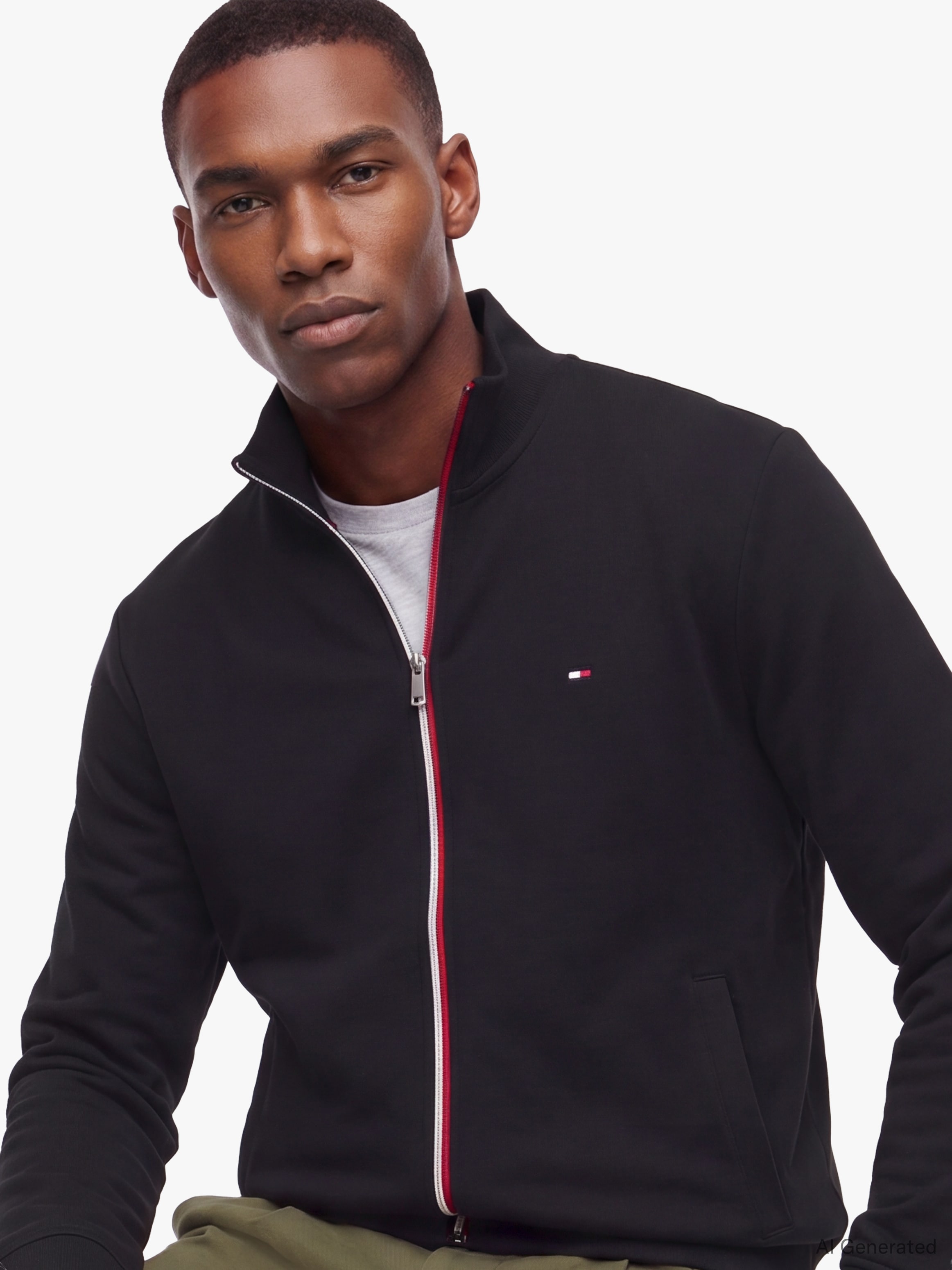 Tommy Hilfiger Kapuzensweatjacke »RWB TIPPING TRACK«