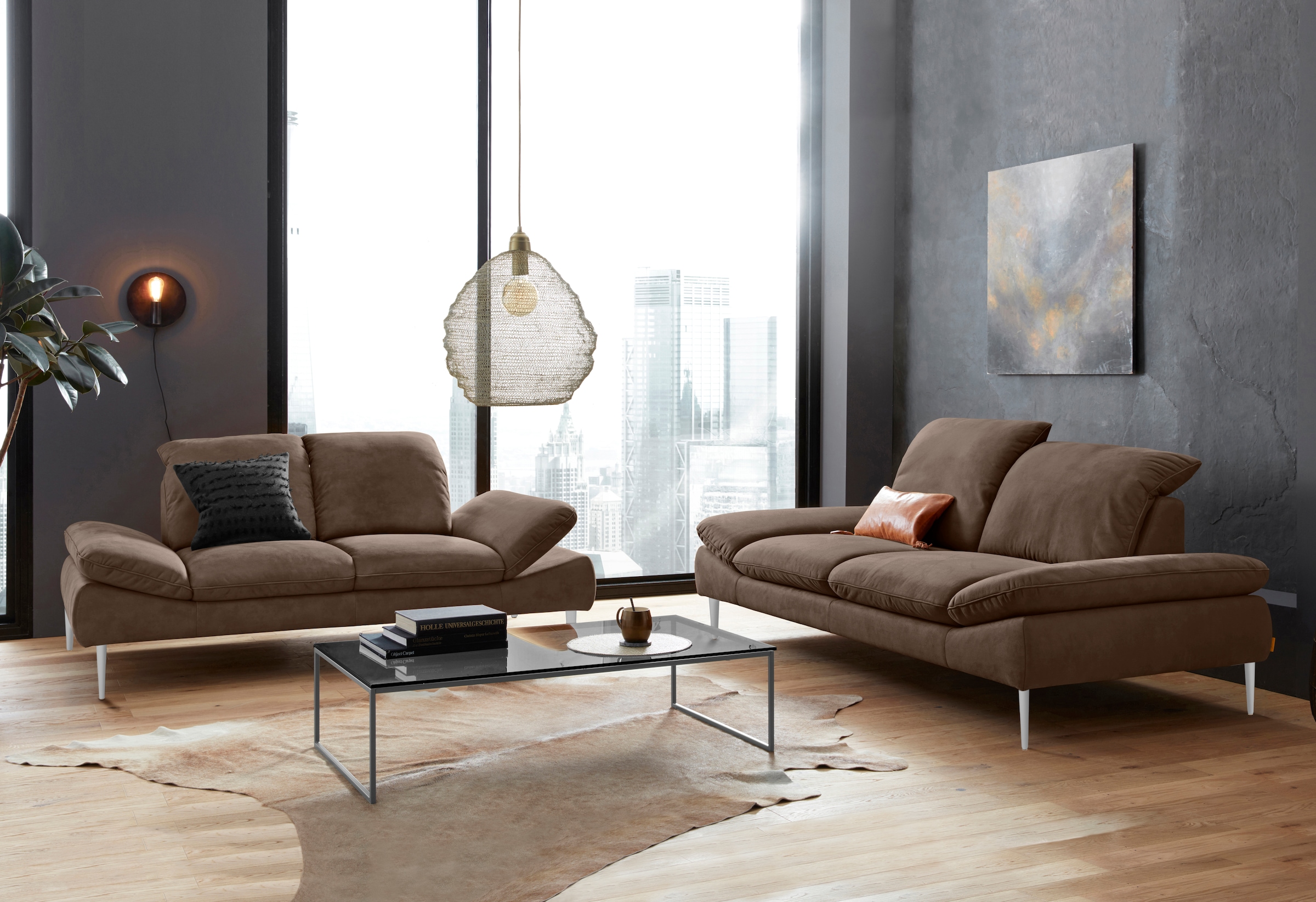 W.SCHILLIG 2,5-Sitzer »enjoy&MORE«, mit Sitztiefenverstellung, Füße Chrom glänzend, Breite 232 cm