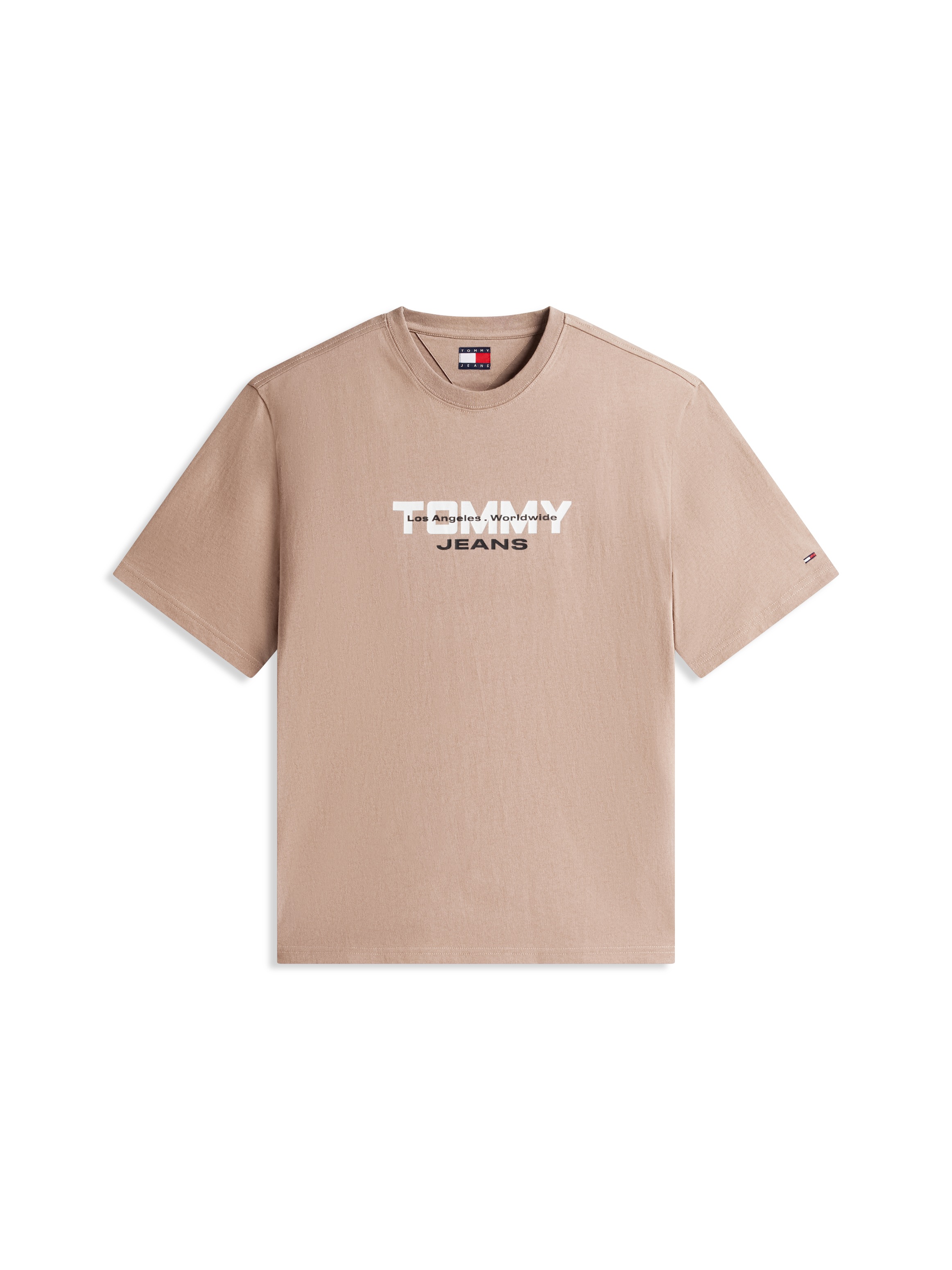 T-Shirt TOMMY JEANS "TJM 90S BLOCK", Damen, Gr. S, ivy mink, Single Jersey, Obermaterial: 100% Baumwolle, unifarben, relaxed fit normal, Rundhals, eingesetzt abgesteppte Kante, Shirts T-Shirt, Relaxed fit mit Rundhalsausschnitt 3