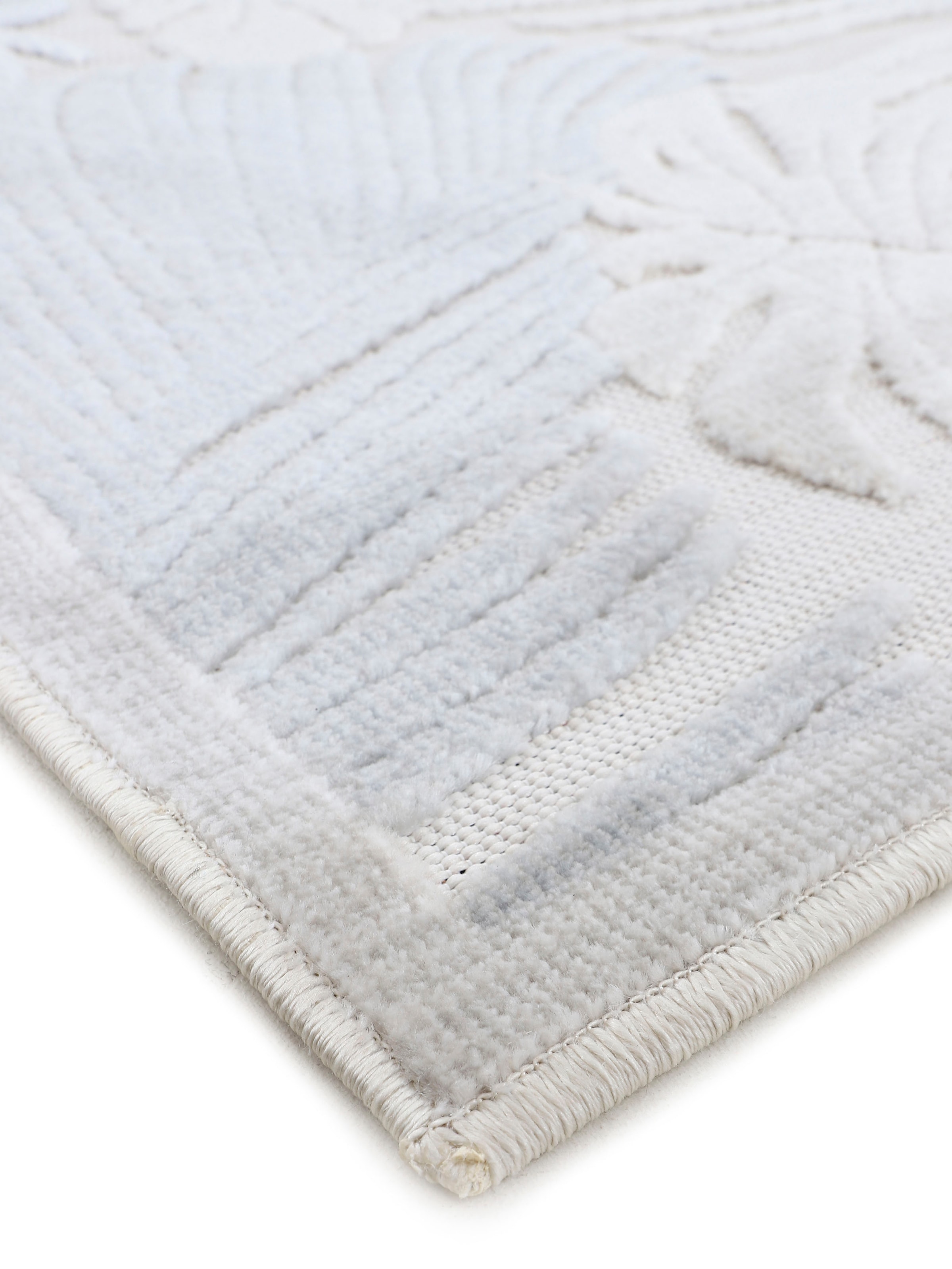 carpetfine Teppich »Deja 104«, rechteckig, 4 mm Höhe, robustes Flachgewebe, Floral Palmenblätter, In- und Outdoor, Läufer