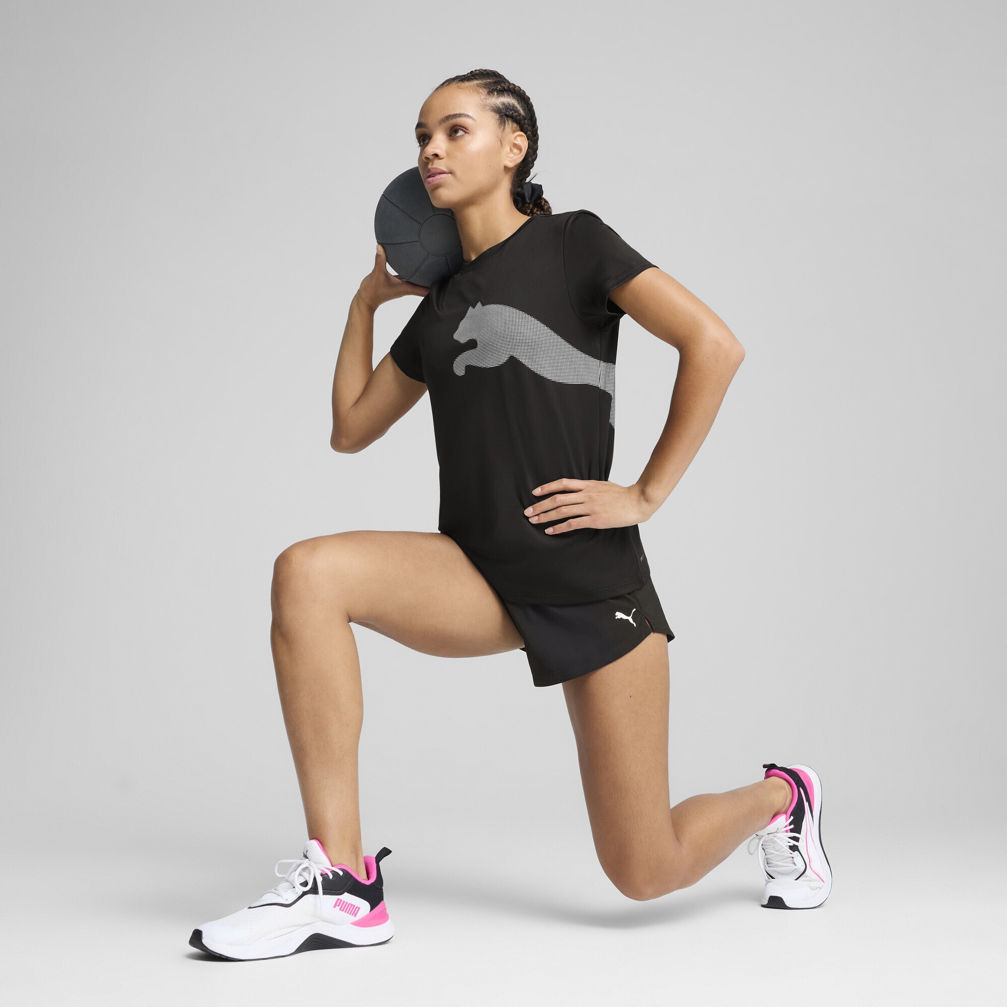 PUMA Trainingsshirt »Train All Day Big Logo T-Shirt Damen«