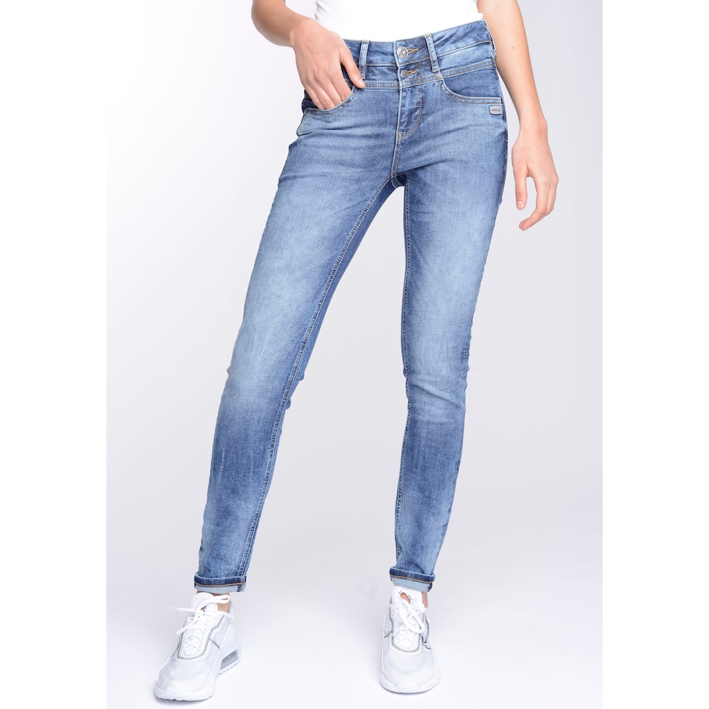 GANG Skinny-fit-Jeans »94MORA«, mit 3-Knopf-Verschluss und Passe vorne