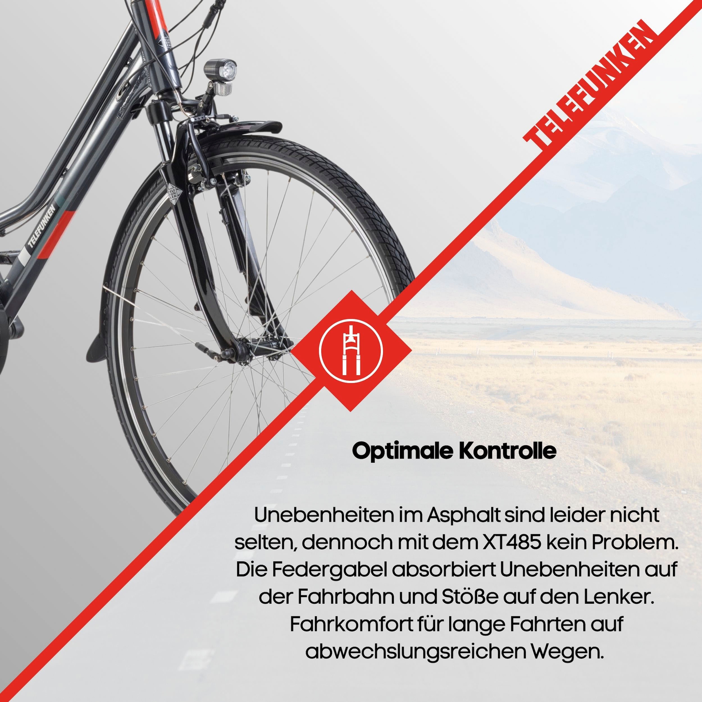 Telefunken E-Bike »E-Trekking Expedition XT485 Damen«, 21 Gang, Shimano, Acera, Heckmotor 250 W, Pedelec, Elektrofahrrad, Trekkingrad, Damen, innerhalb StVZO, 28 Zoll
