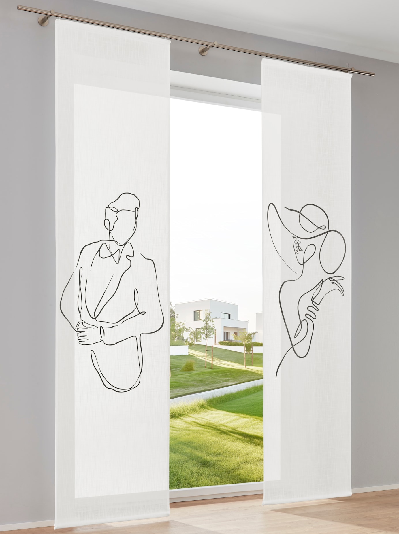 heine home Schiebegardine Klettband 1 Stk. tlg. günstig online kaufen