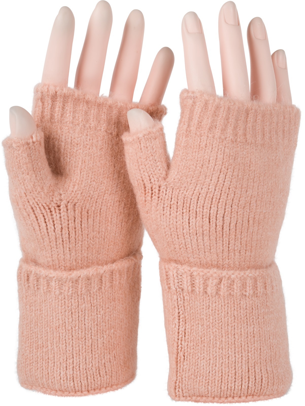 styleBREAKER Strickhandschuhe "Fingerlose Strickhandschuhe Einfarbig" 1 Stk.