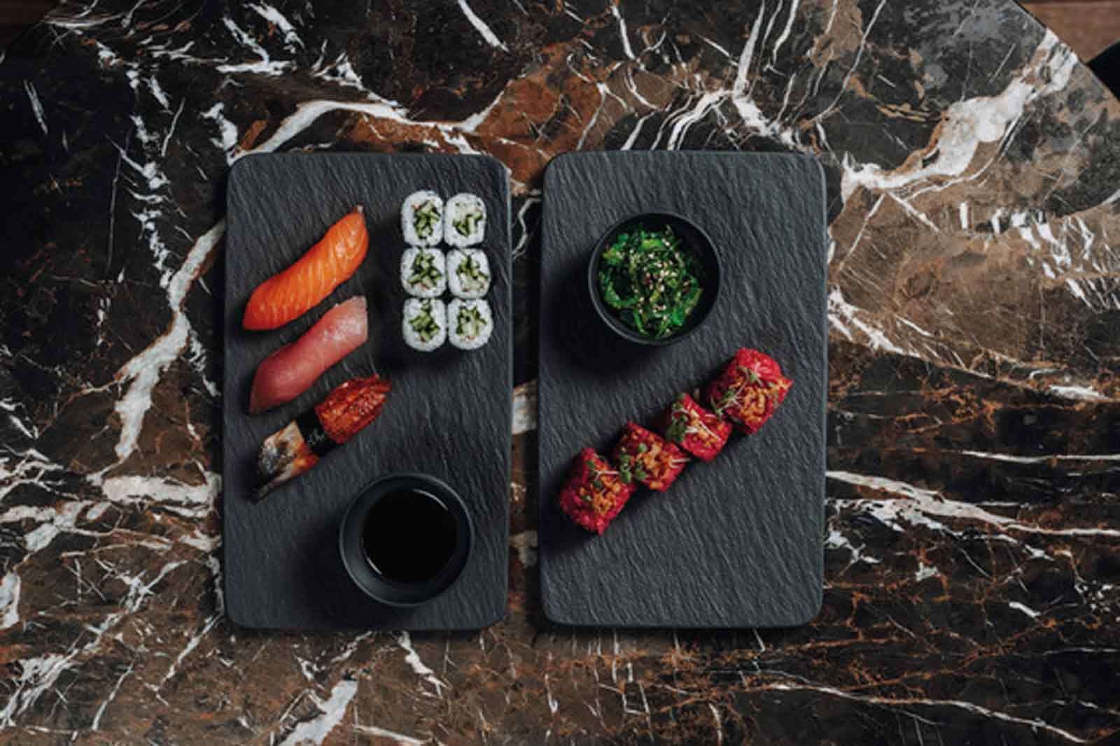Villeroy & Boch Servierplatte »Servierplatten Manufacture Rock 2er Set schwarz«