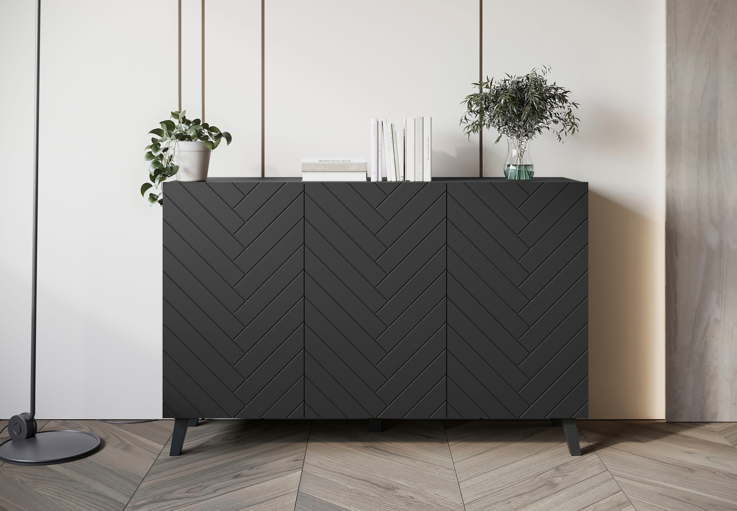 INOSIGN Sideboard »SIDEBOARD PHUKET«, (1 St.), Modernes Sideboard mit 6 Fächern, Breite 120 cm