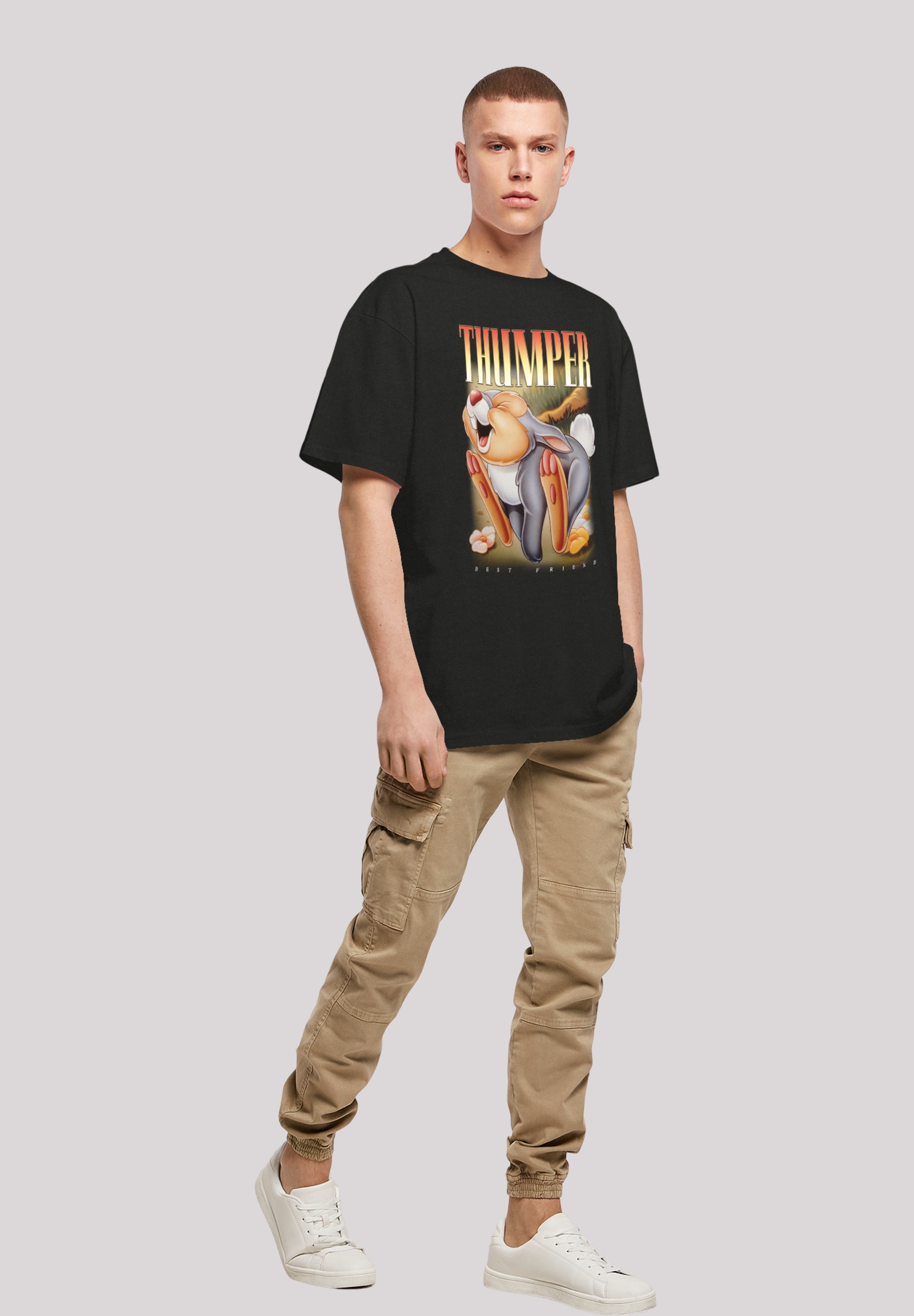 F4NT4STIC Kurzarmshirt »F4NT4STIC Herren Bambi Thumper Montage with Heavy Oversize Tee«, (1 tlg.)