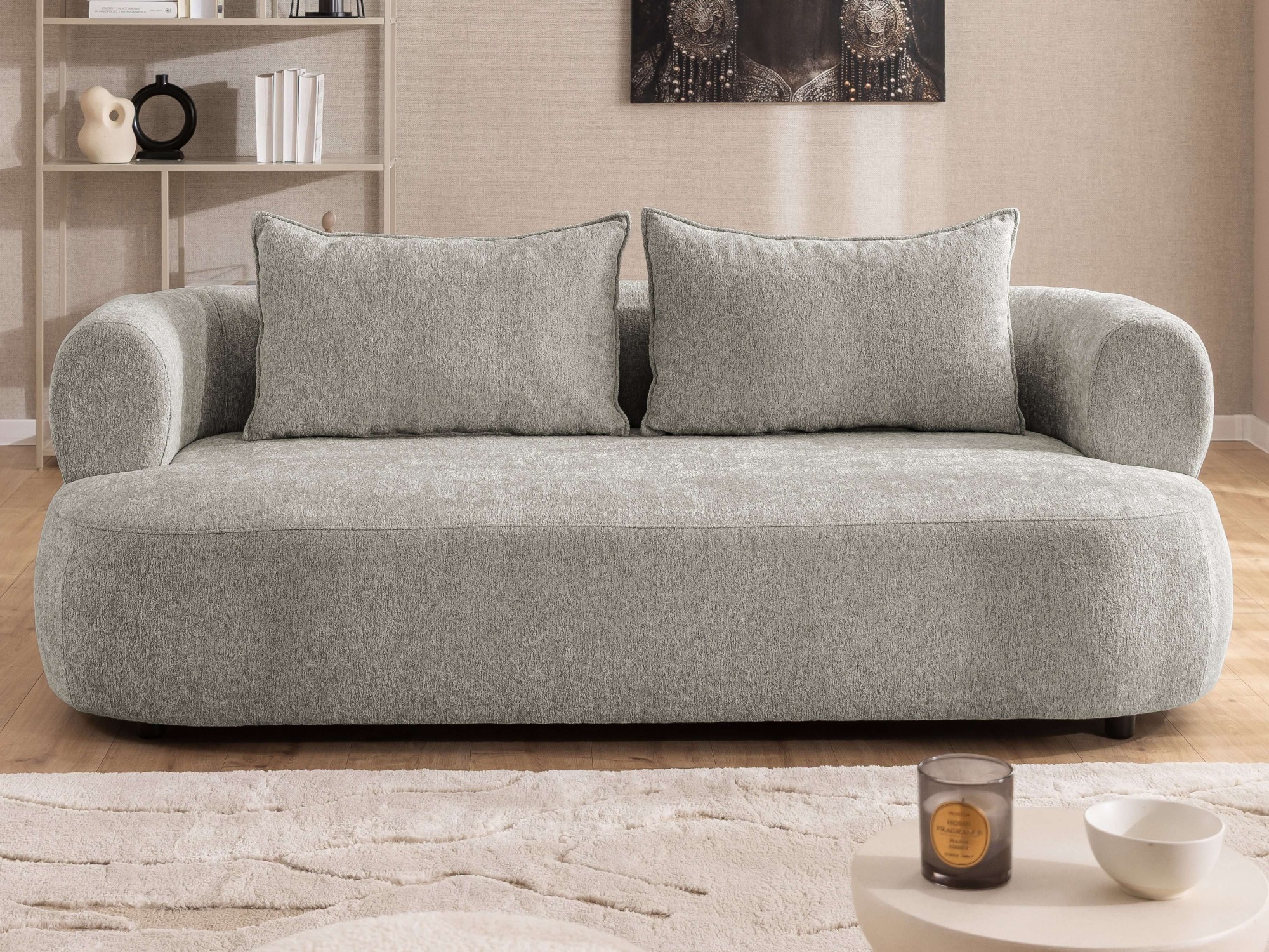 Thumbnail - Home affaire 3-Sitzer "LUSSAC 3-Sitzer Design-Sofa mit Zierkissen, Maße B/T/H: 202/123/78 cm" hoher Sitzkomfort und mode...