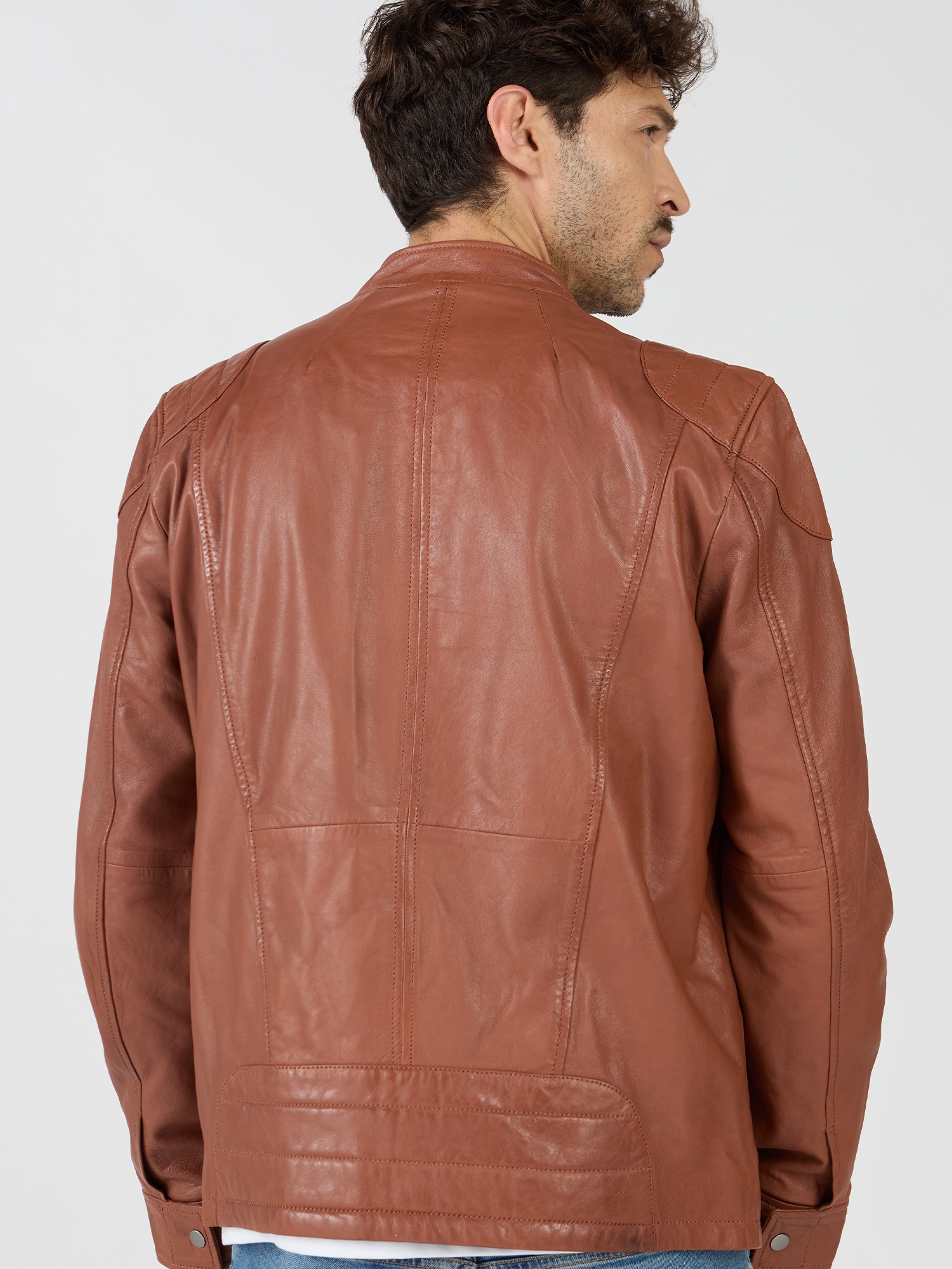JCC 31020219Ecom Leather Jacket Cognac XXL 2