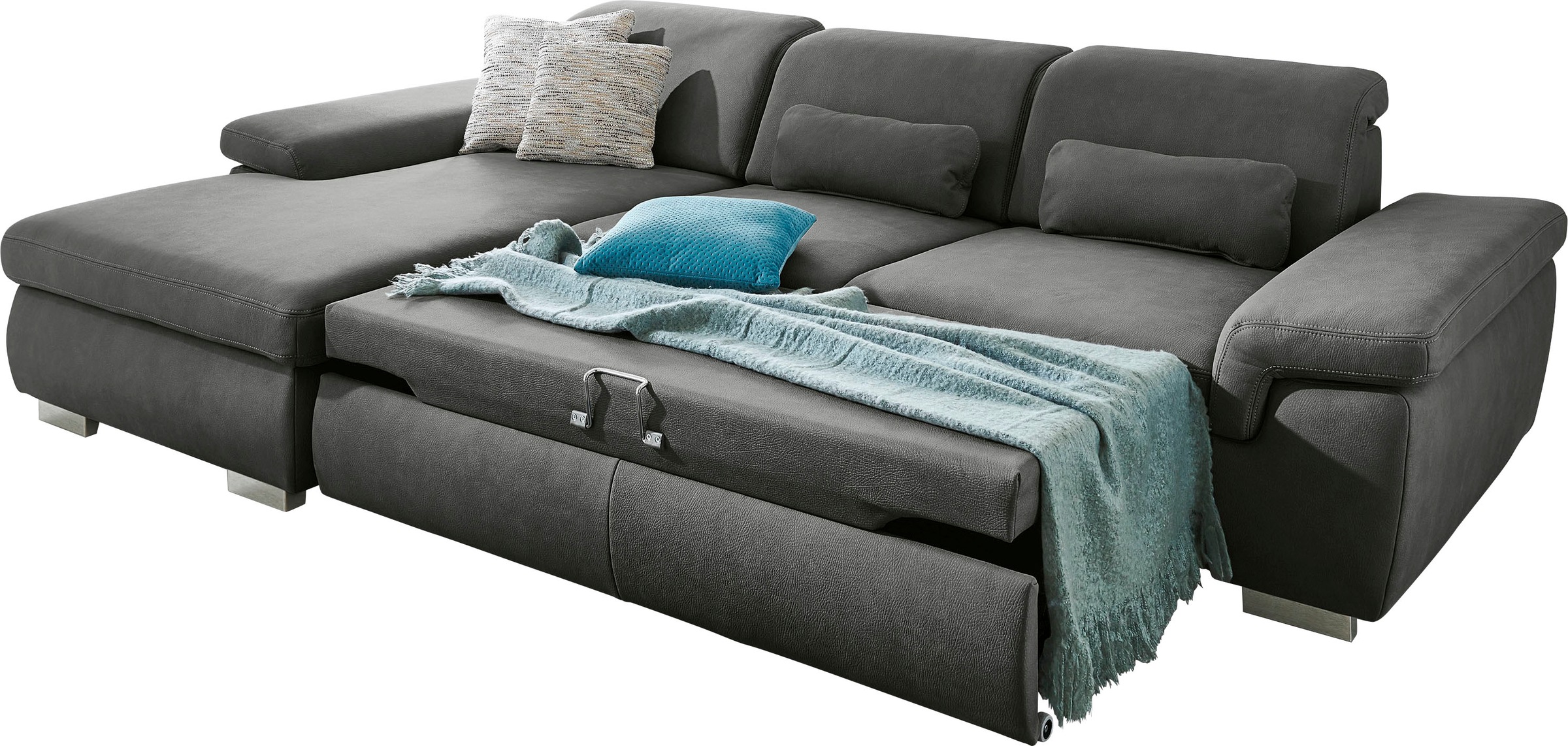 Die PlanBar Ecksofa »MP-IN17041 L-Form«, mit Sitztiefenverstellung, optional Kopfteilverstellung & Bettfunktion